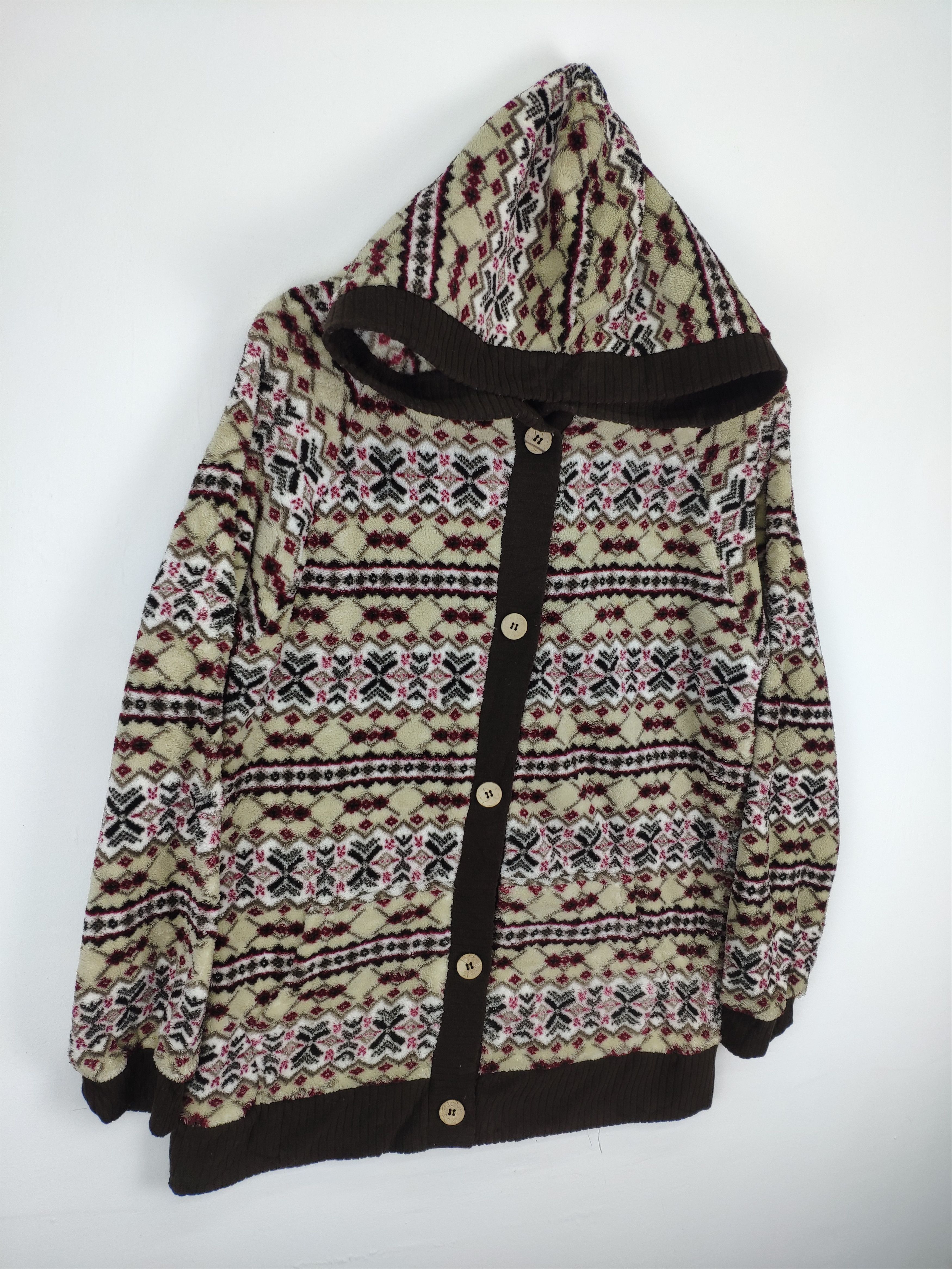 Japanese Brand × Native Fleece Cardigan Hoodie Native Style by SOSPITA Size M / US 6-8 / IT 42-44 - 3 Thumbnail