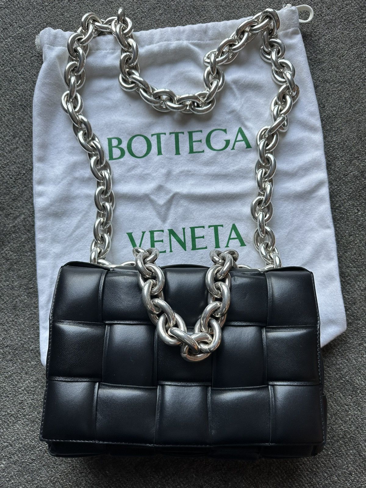 Bottega Veneta Bottega padded cassette with chain includes dust bag ...