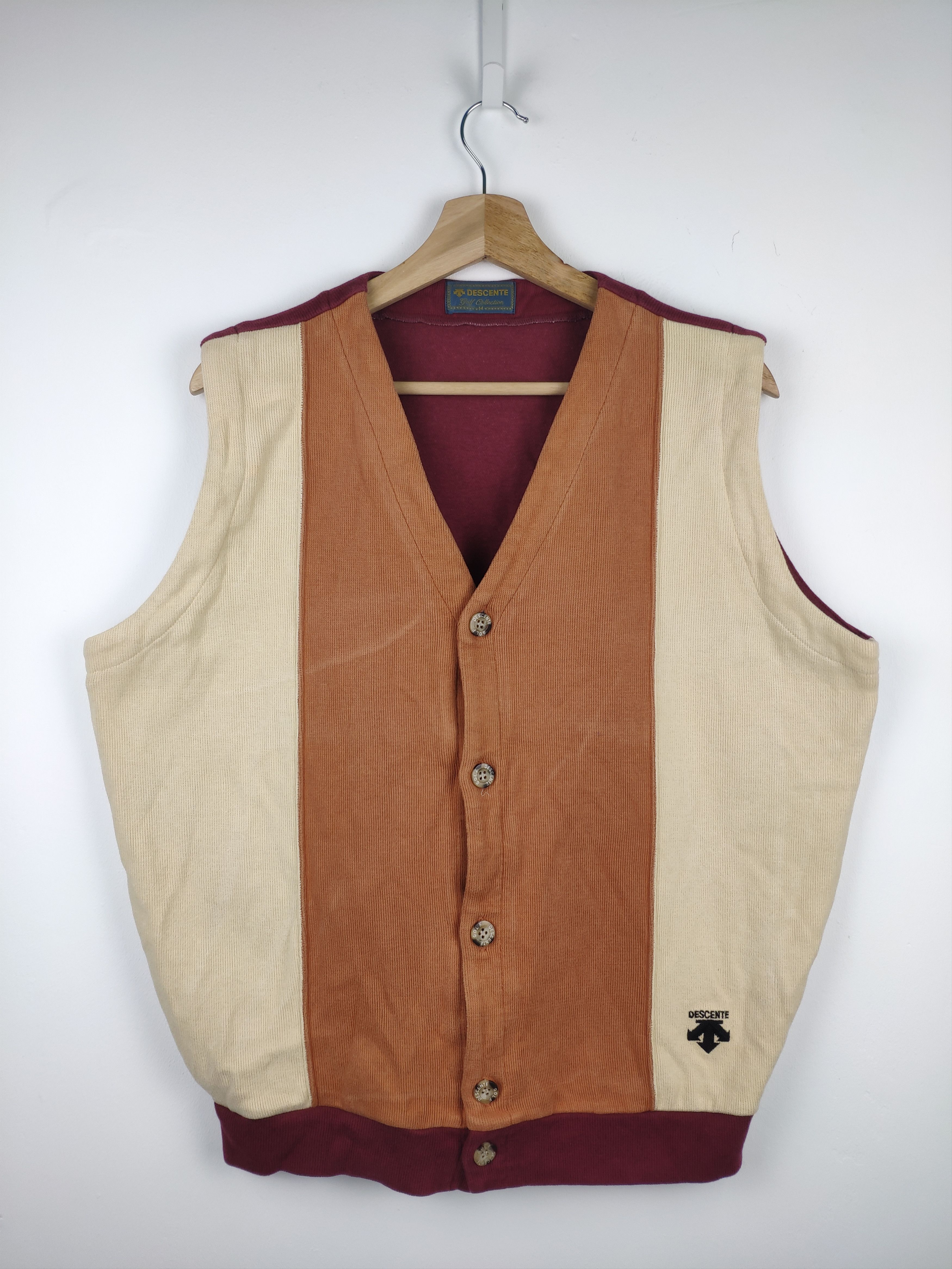 Descente × Japanese Brand OFFER 💥 Vintage Descente Knit Vest Colour Block Size US M / EU 48-50 / 2 - 1 Thumbnail