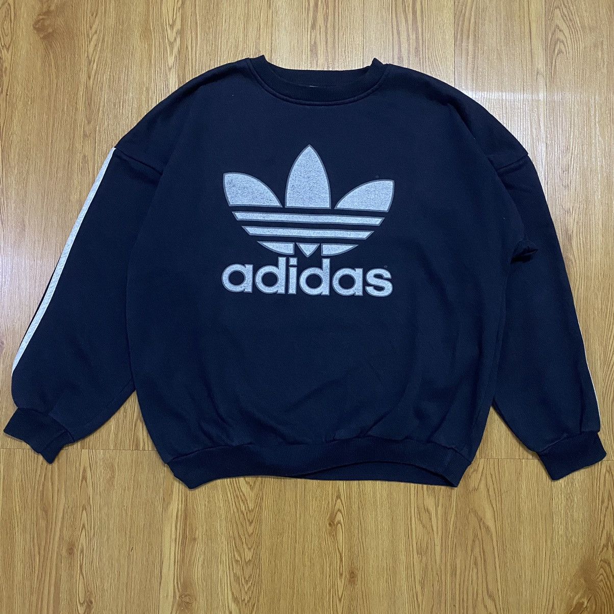 Adidas Vintage Adidas Big Logo sweatshirt Size US L / EU 52-54 / 3 - 1 Thumbnail