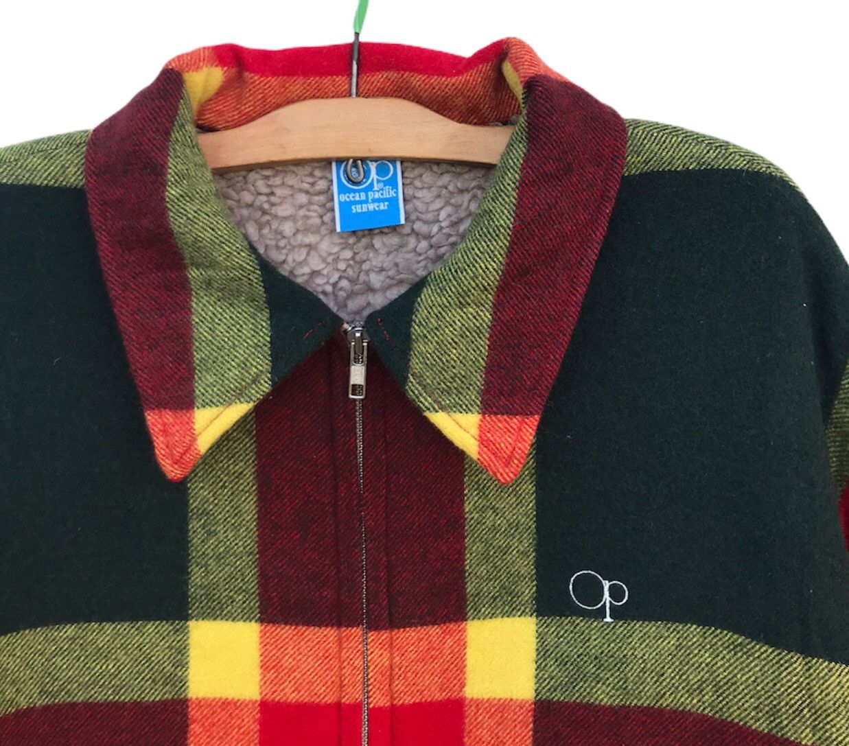 Ocean Pacific × Vintage Ocean pacific sherpa tartan jacket Size US L / EU 52-54 / 3 - 2 Thumbnail