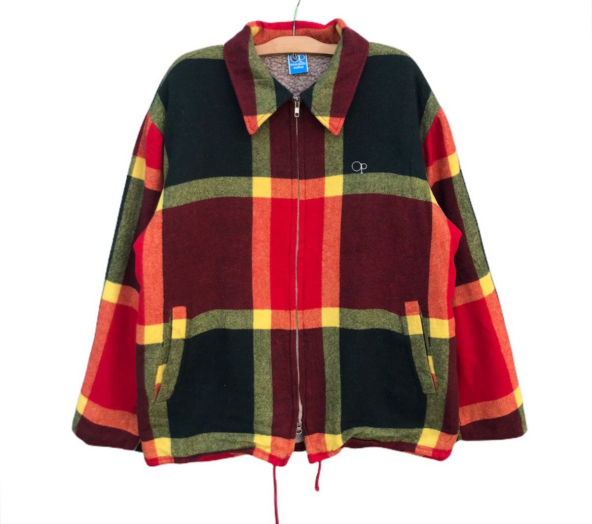 Ocean Pacific × Vintage Ocean pacific sherpa tartan jacket Size US L / EU 52-54 / 3 - 1 Thumbnail