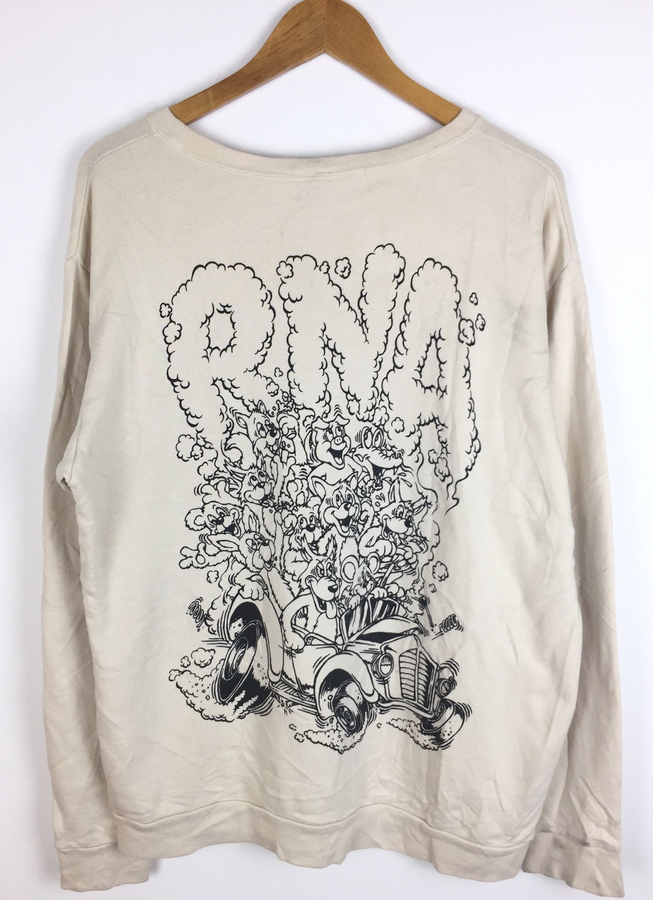 Japanese Brand RNA Japan Eleven animal dwarfs art punk oversize sweatshirt Size US L / EU 52-54 / 3 - 3 Thumbnail