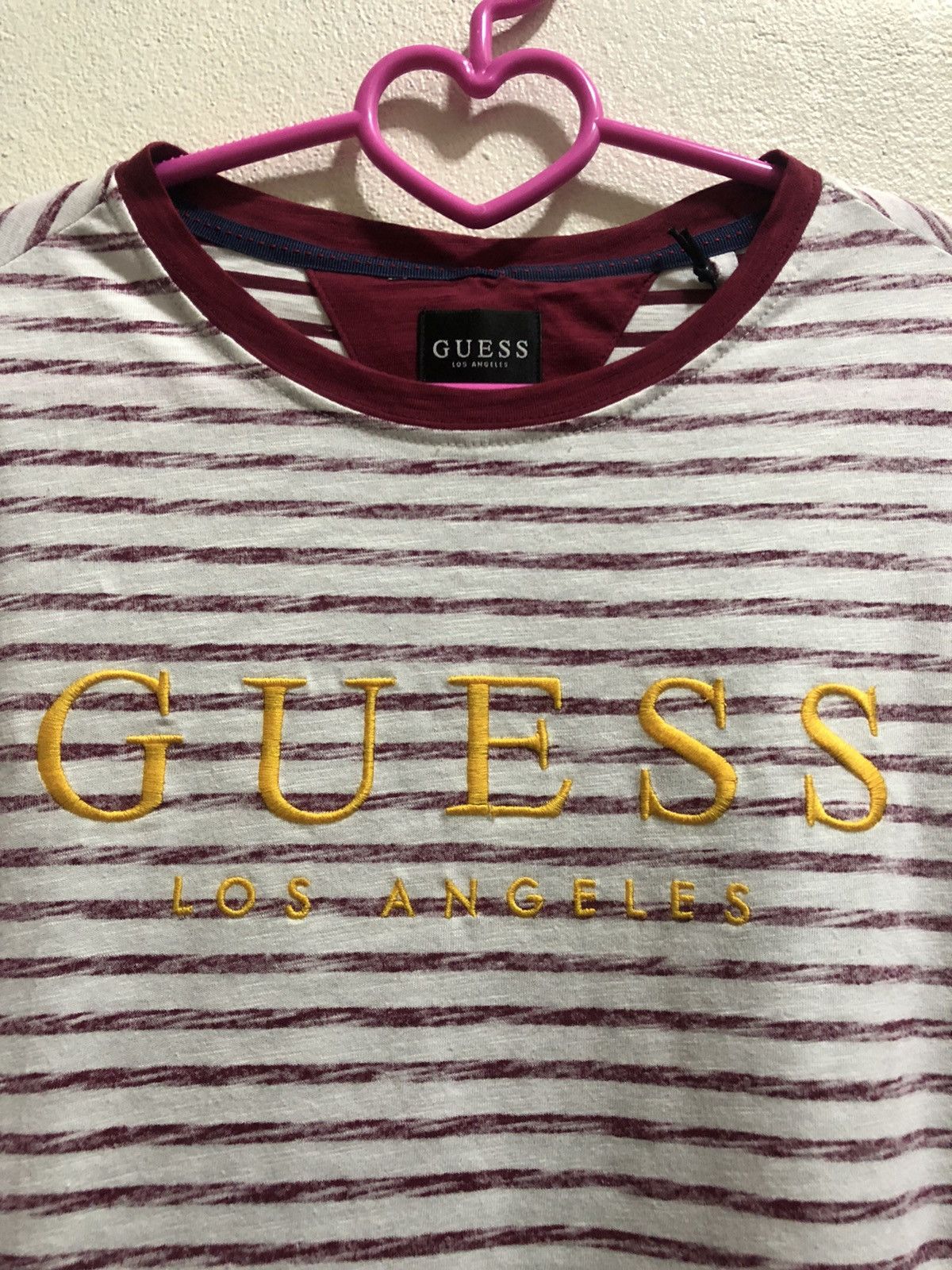 Georges Marciano Rare GUESS Striped Embroidered Sewn Spell Out Shirt Size US M / EU 48-50 / 2 - 2 Thumbnail