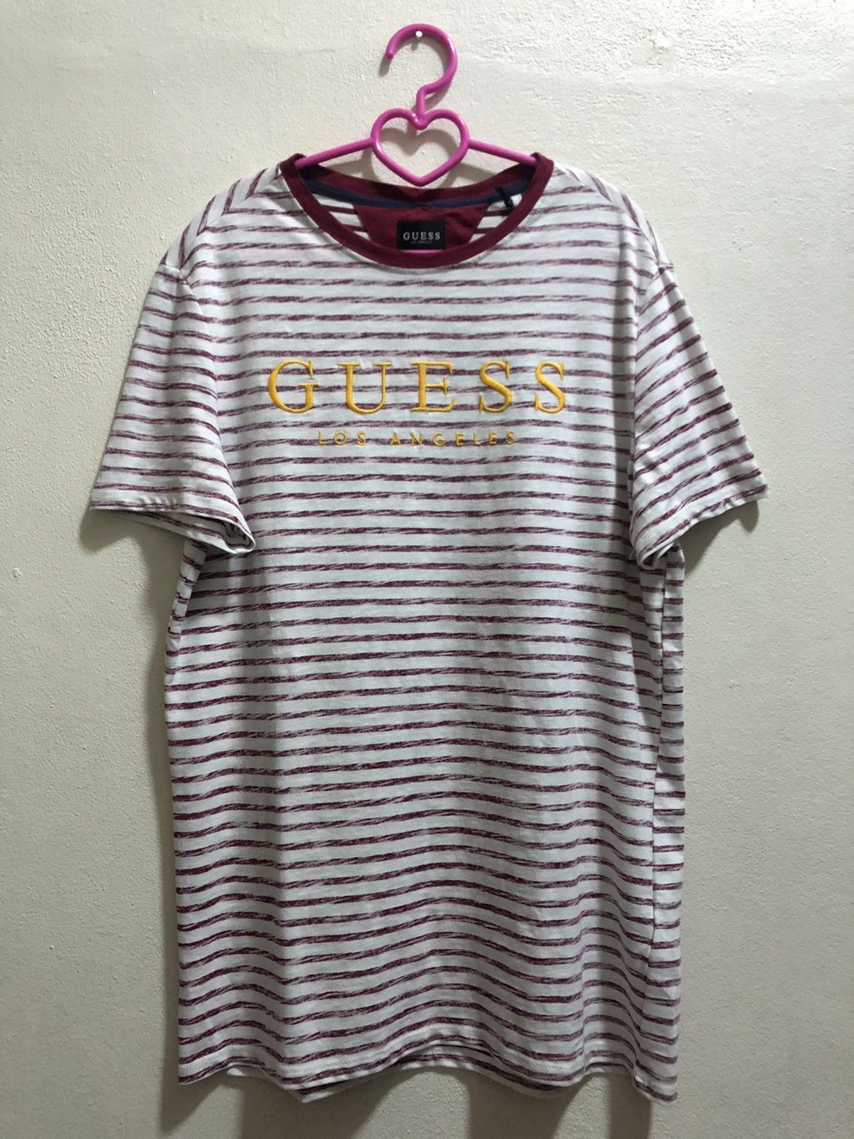 Georges Marciano Rare GUESS Striped Embroidered Sewn Spell Out Shirt Size US M / EU 48-50 / 2 - 1 Thumbnail