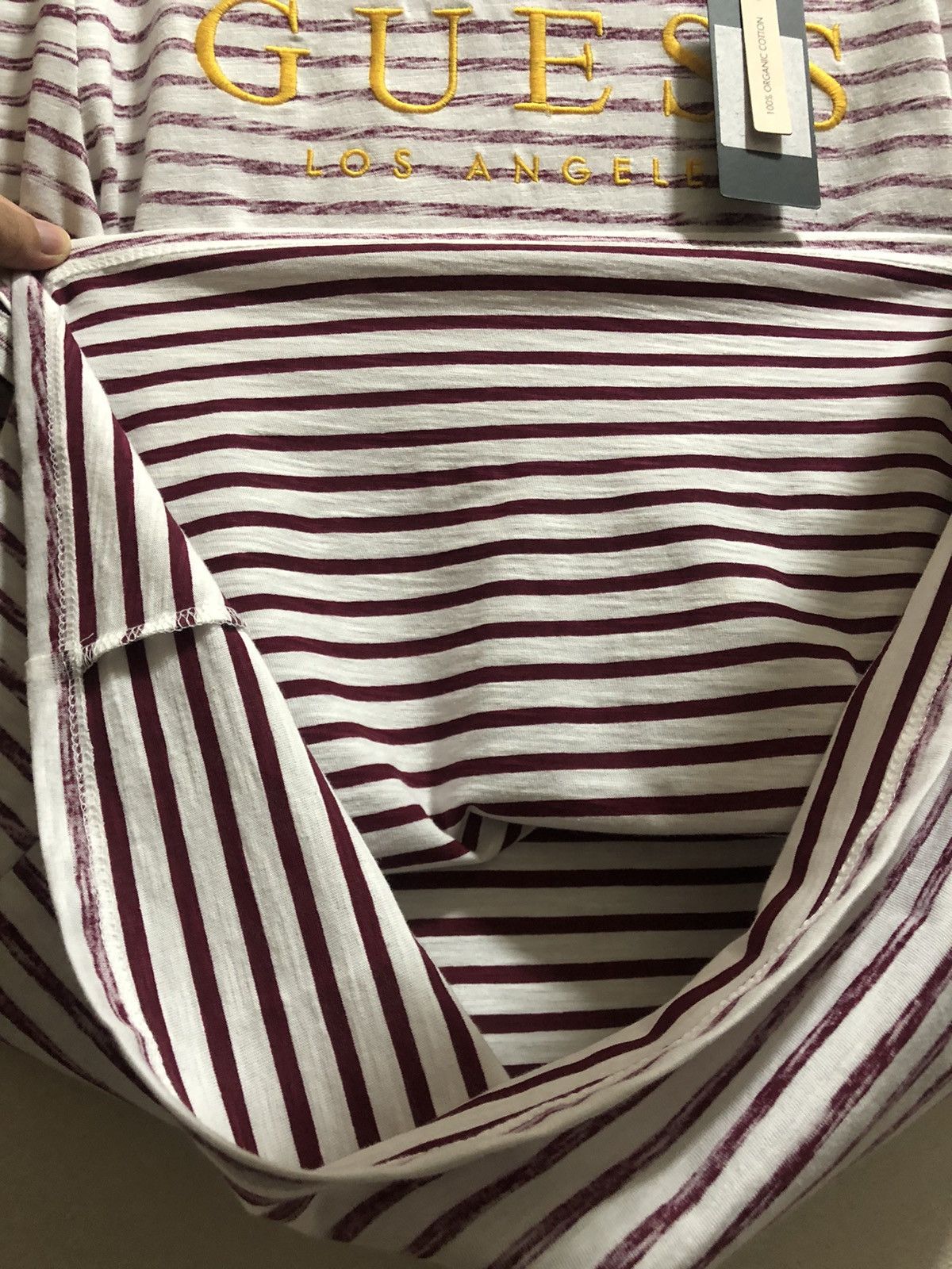 Georges Marciano Rare GUESS Striped Embroidered Sewn Spell Out Shirt Size US M / EU 48-50 / 2 - 4 Thumbnail