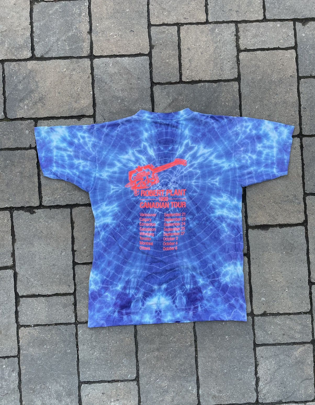 Band Tees × Vintage 1990 Single Stitch Robert Plant "Manic Nirvana" Tee Shirt Size US M / EU 48-50 / 2 - 4 Thumbnail