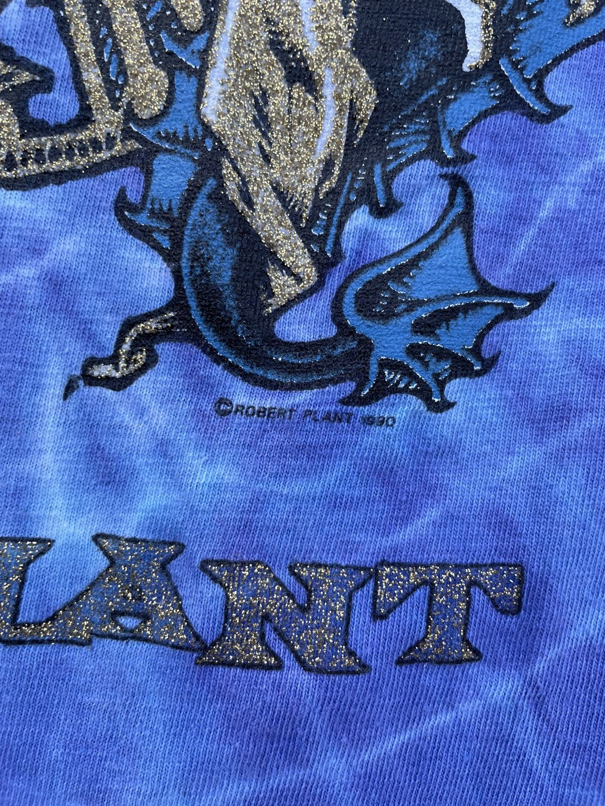 Band Tees × Vintage 1990 Single Stitch Robert Plant "Manic Nirvana" Tee Shirt Size US M / EU 48-50 / 2 - 3 Thumbnail