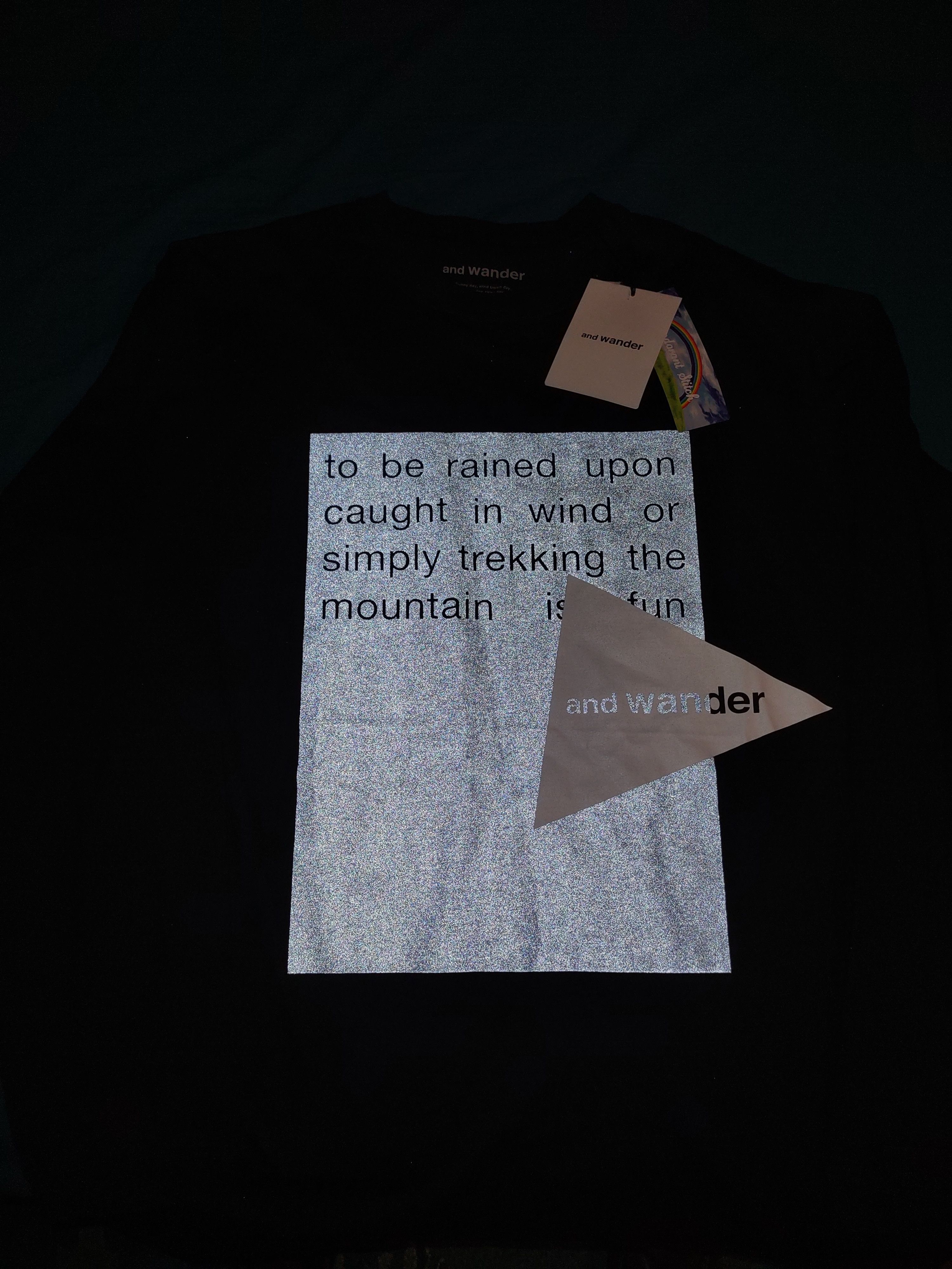 And Wander Reflective Logo Graphic Long Sleeve Tee Size US XL / EU 56 / 4 - 3 Thumbnail