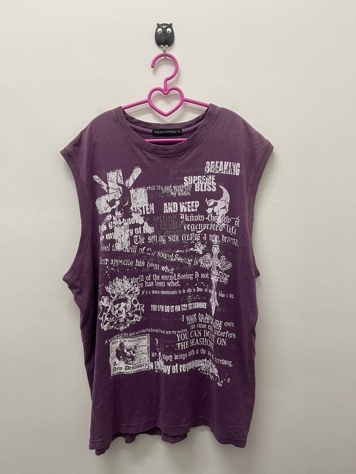 Japanese Brand Vintage COLLINS Skull Punk Lgb Hysteric Ifsixwasnine Kmrii Size US L / EU 52-54 / 3 - 1 Thumbnail
