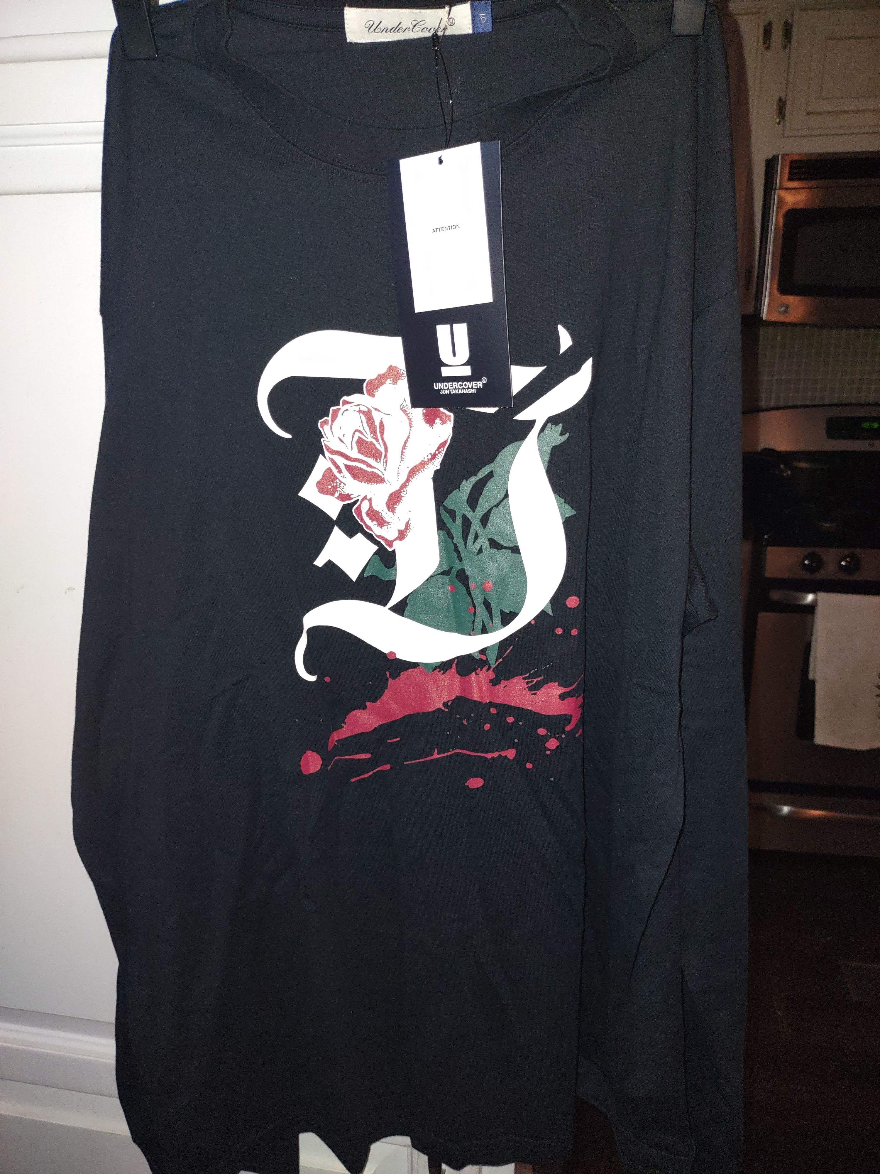 Rose Monogram Long Sleeve Cotton Tee