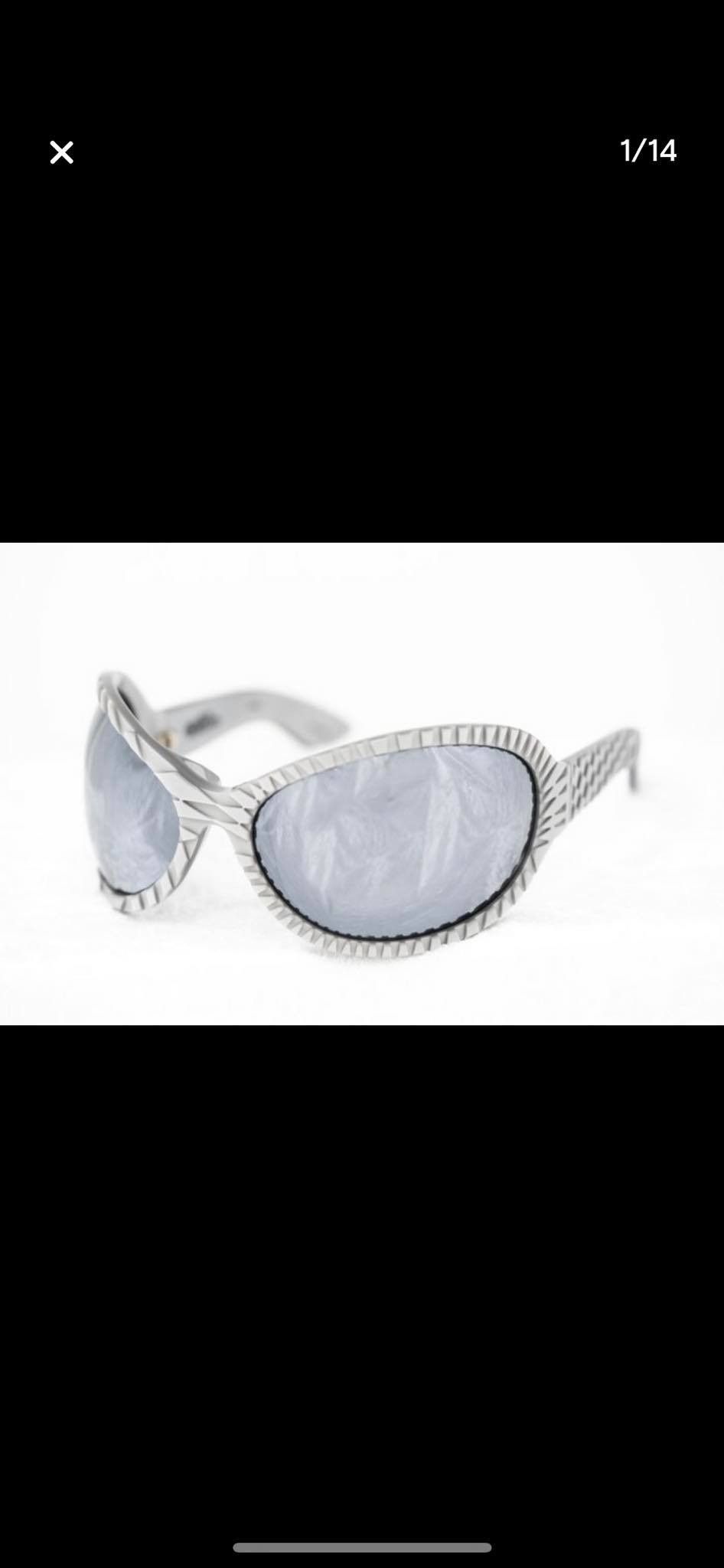 Jeremy Scott Jeremy Scott SS2013 Wraparound Gray Sunglasses Size ONE SIZE - 1 Thumbnail