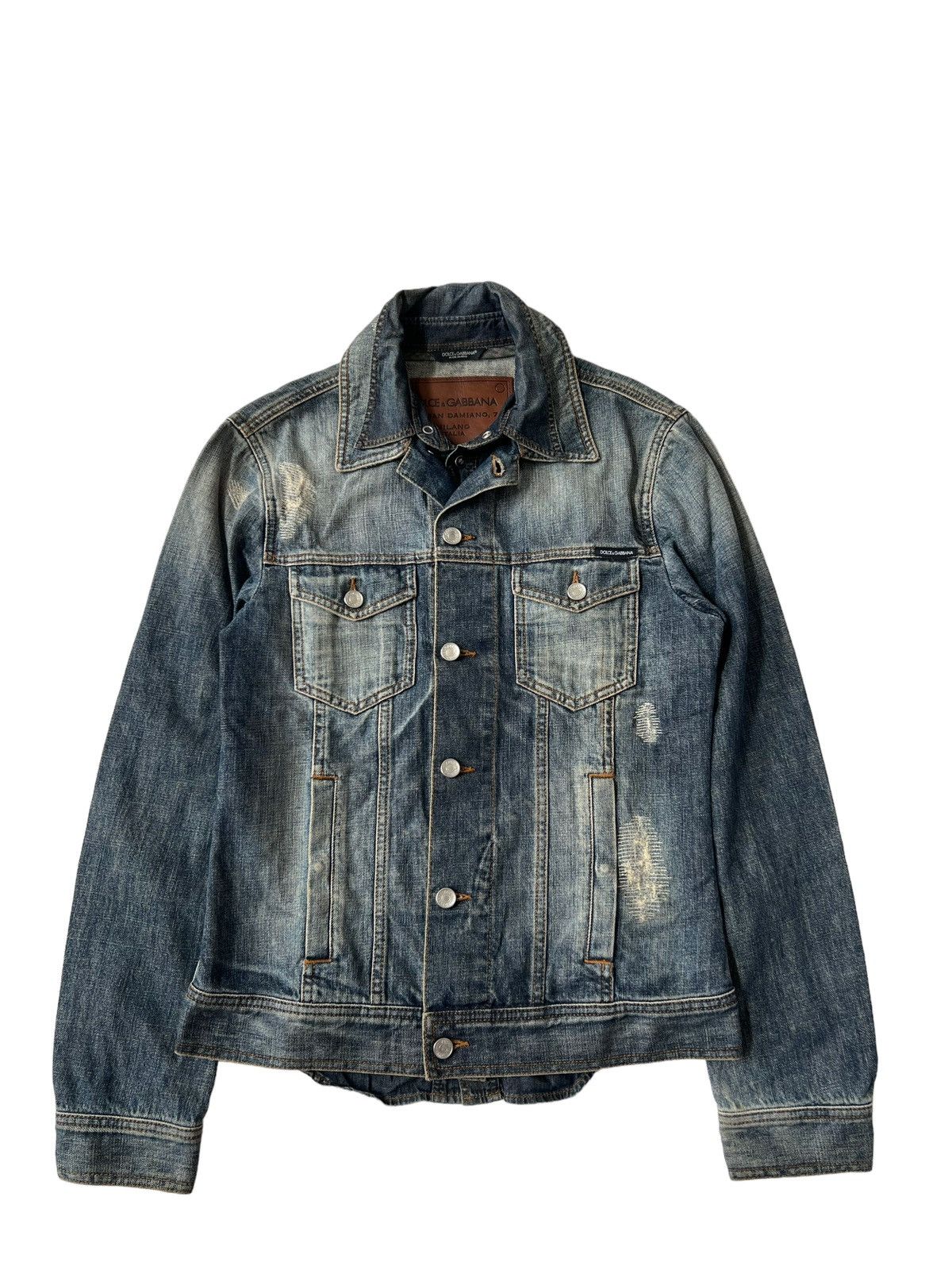 image of Archival Clothing x Dolce Gabbana 2000’S Dolce & Gabbana Hybrid Double Layer Denim Jacket in Blue D