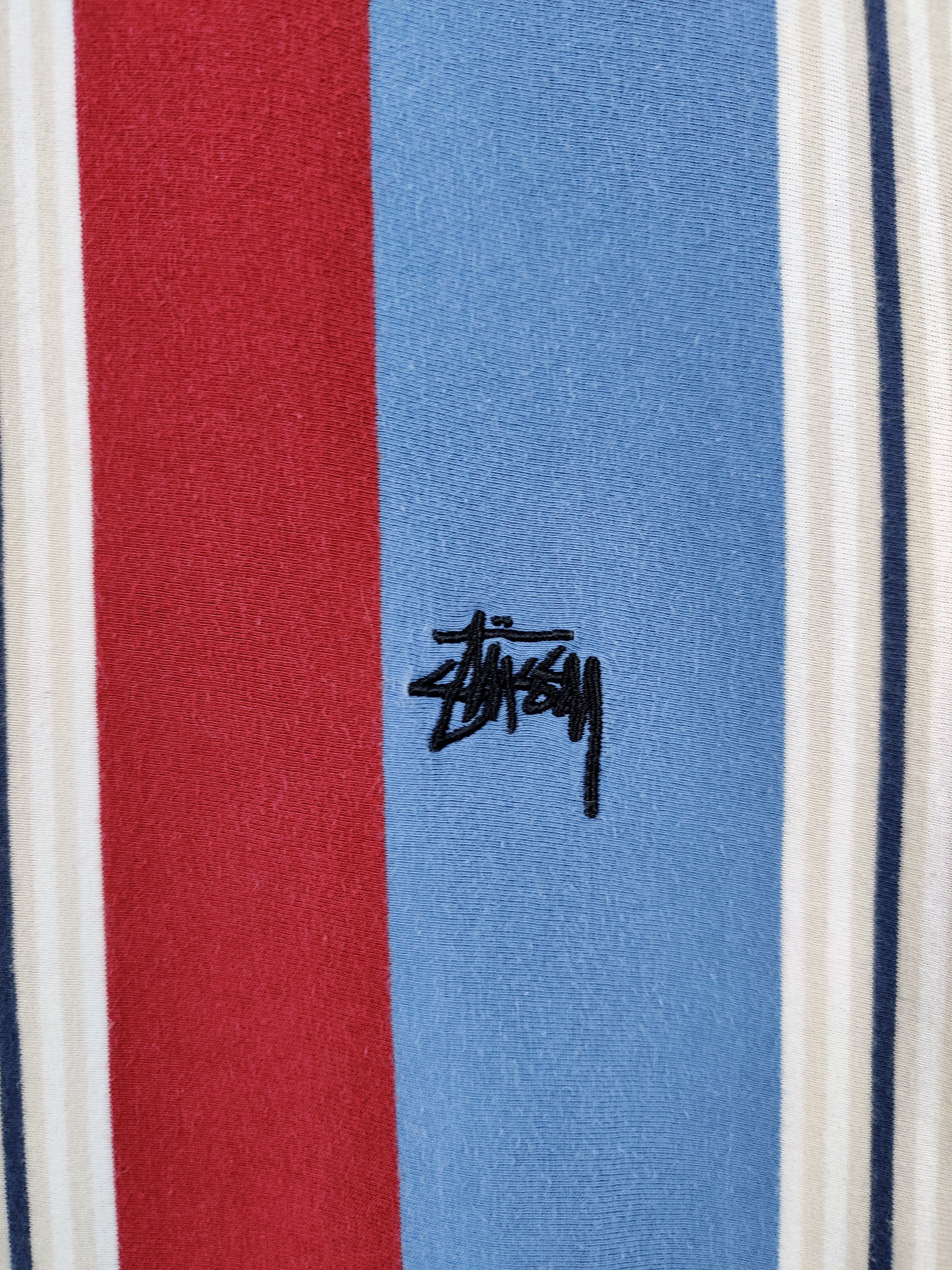 Stussy Vintage Stussy Striped Logo Tee Tshirt Size US S / EU 44-46 / 1 - 5 Thumbnail