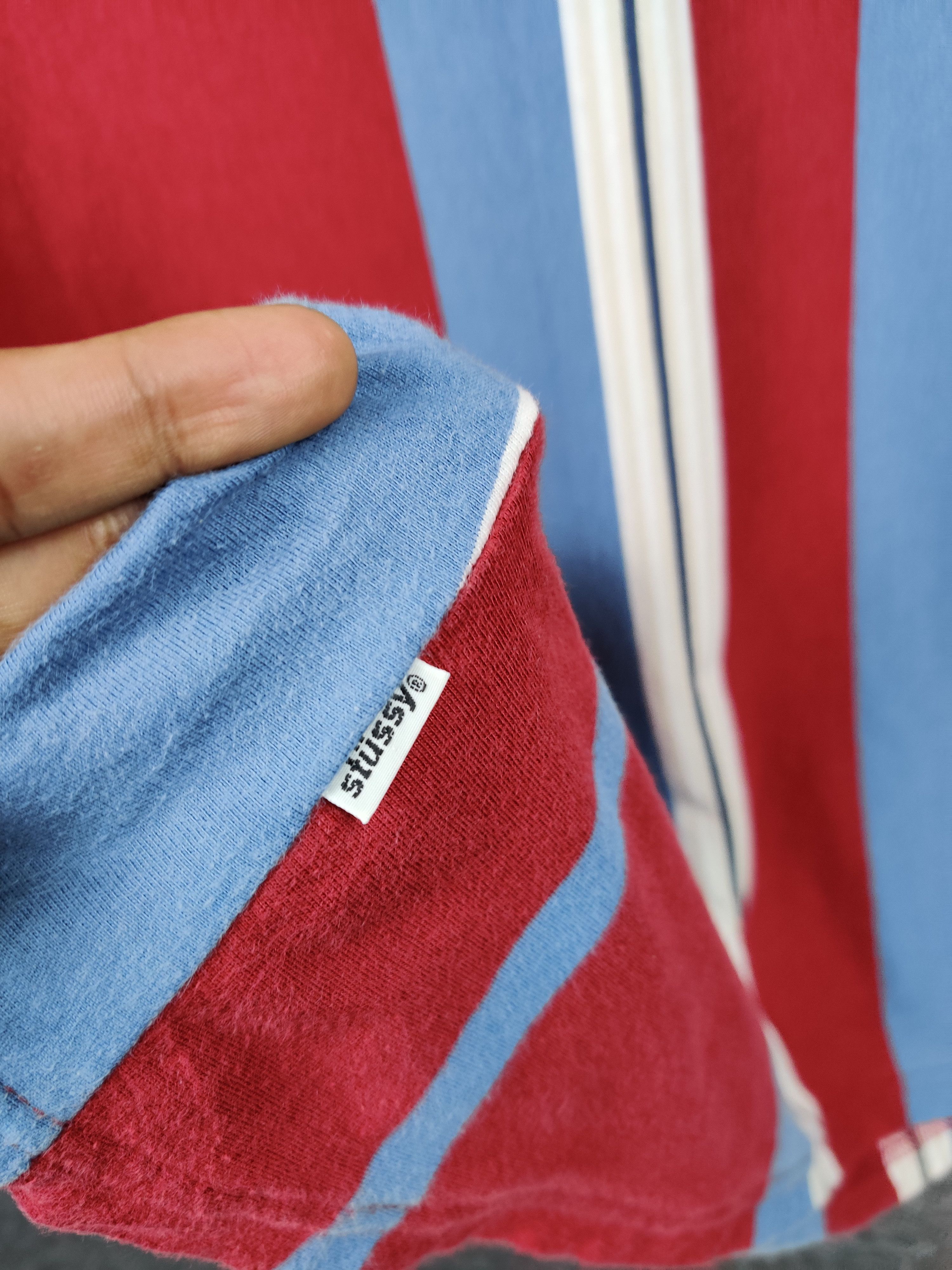 Stussy Vintage Stussy Striped Logo Tee Tshirt Size US S / EU 44-46 / 1 - 9 Thumbnail
