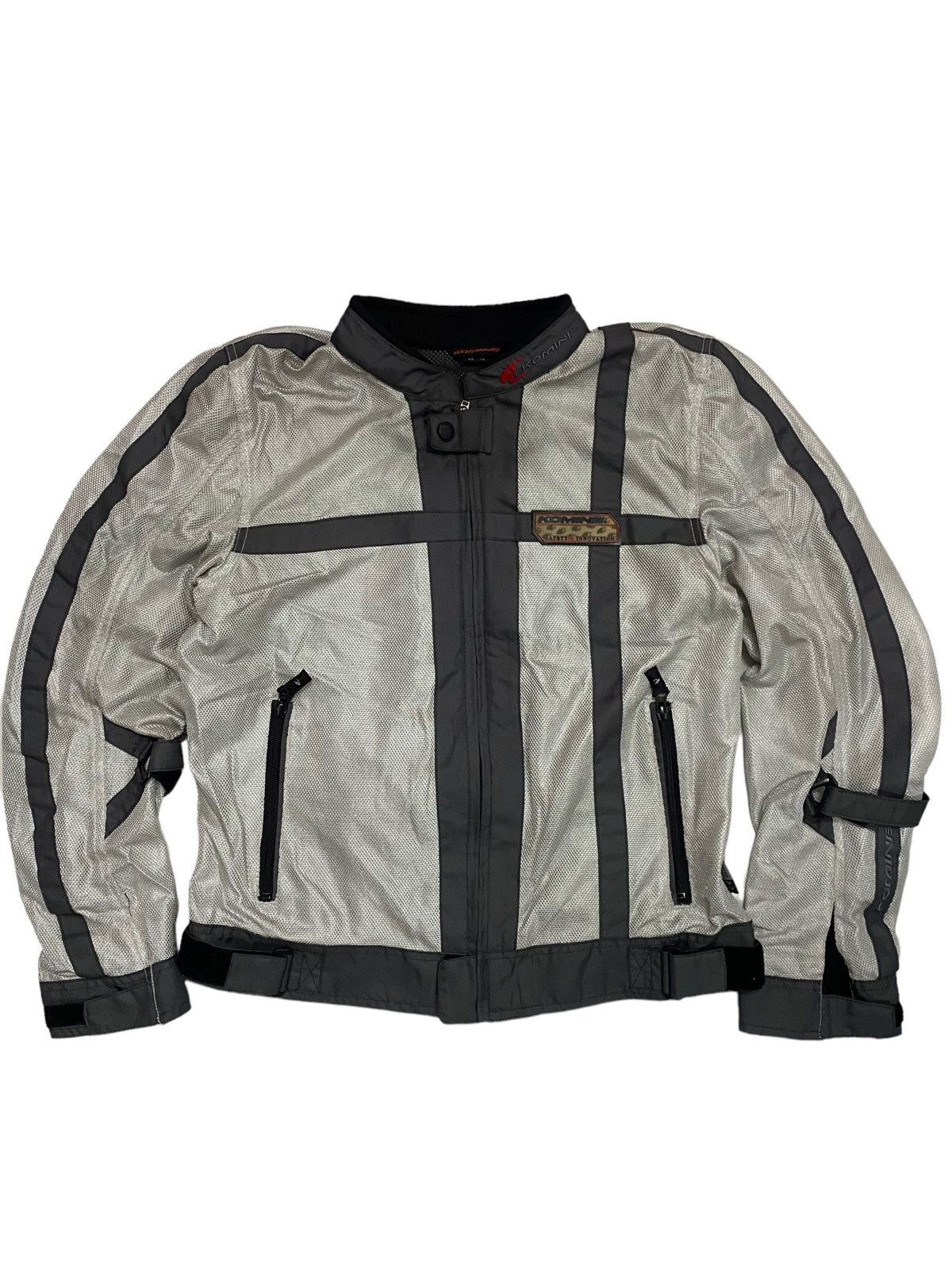 image of Biker Denim x Racing Japanese Biker Jacket Kominie Mesh in Silver, Men's (Size Medium)