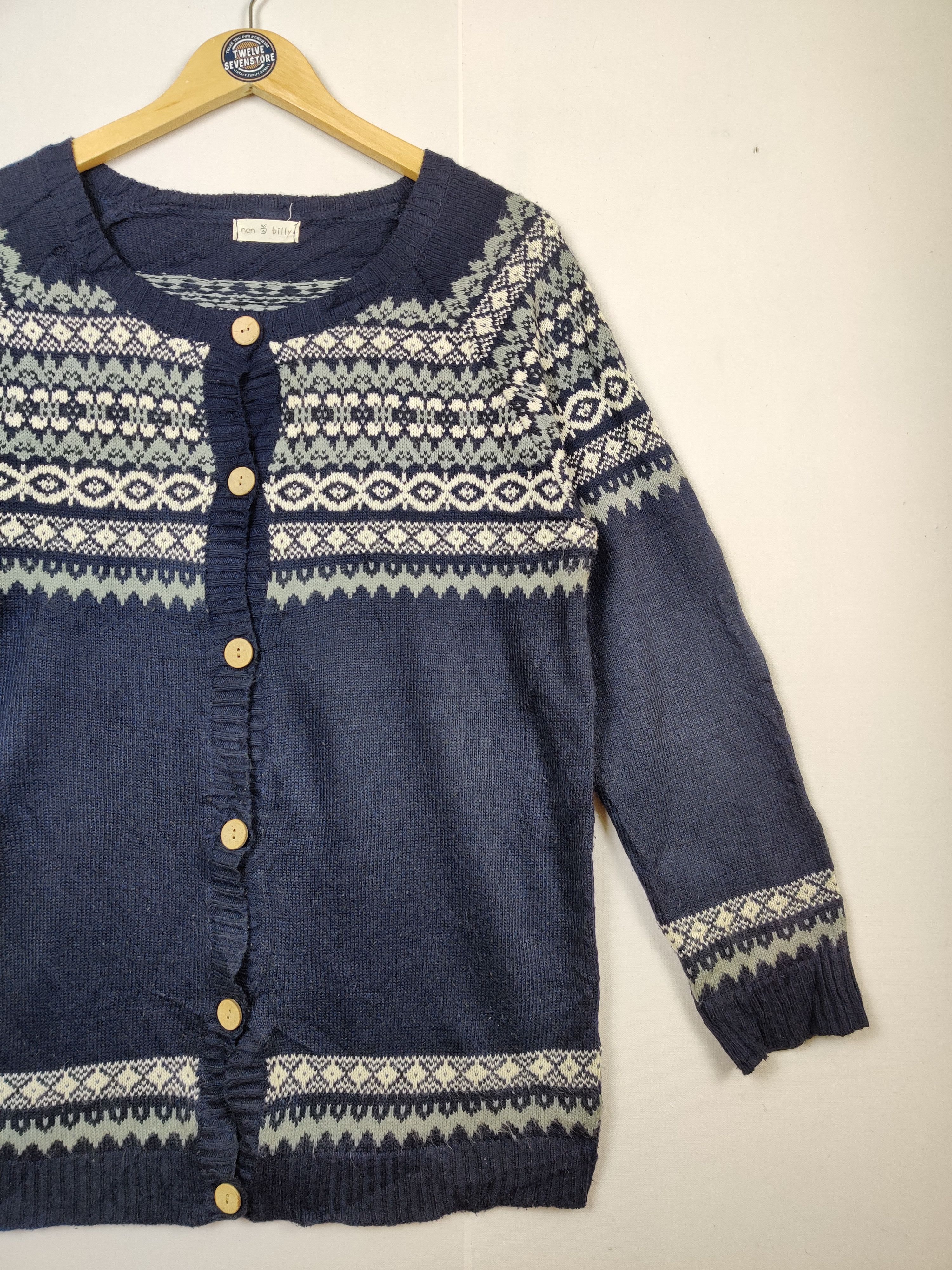 Aran Isles Knitwear Vintage Navajo Style Knit Cardigan Nice Design Size US L / EU 52-54 / 3 - 3 Thumbnail