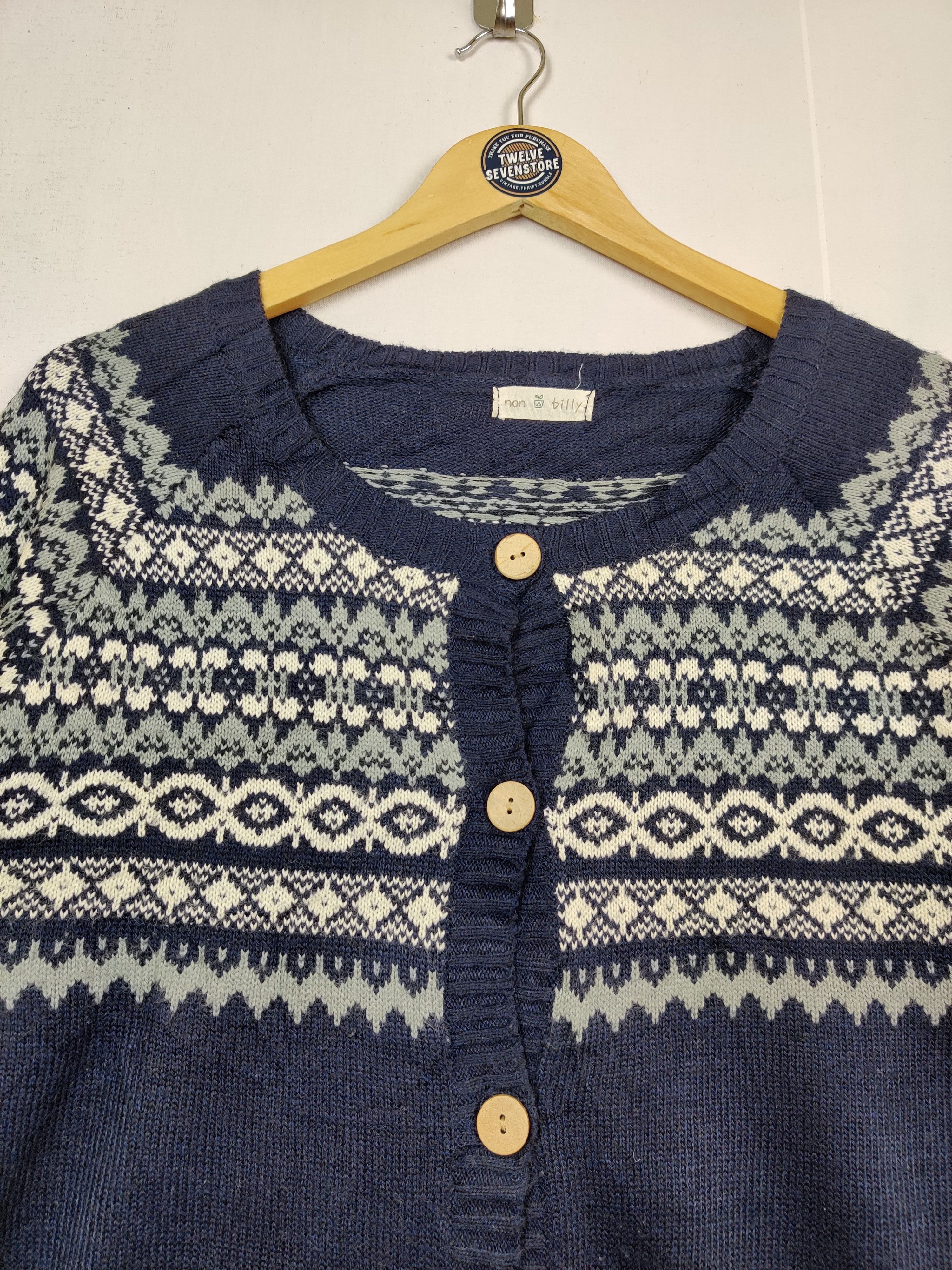 Aran Isles Knitwear Vintage Navajo Style Knit Cardigan Nice Design Size US L / EU 52-54 / 3 - 4 Thumbnail