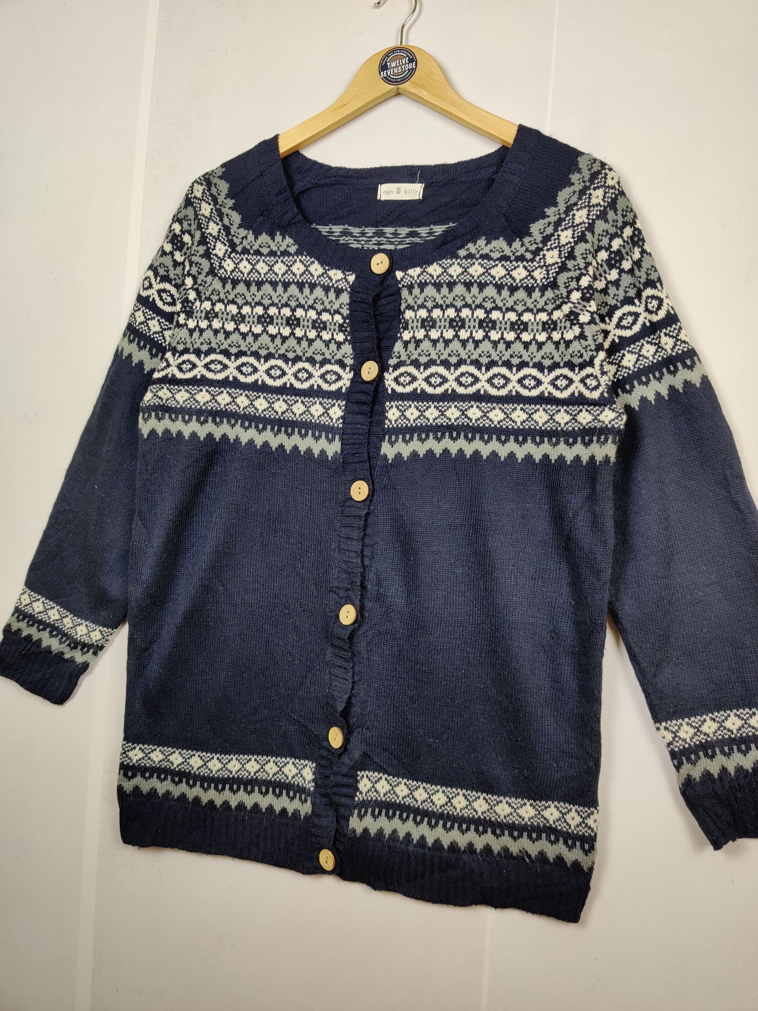 Aran Isles Knitwear Vintage Navajo Style Knit Cardigan Nice Design Size US L / EU 52-54 / 3 - 2 Thumbnail