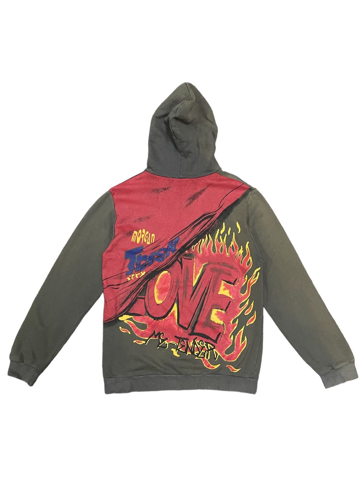 Morgan Homme Vintage Morgan Homme Sun Faded Overprint Hoodie Size US M / EU 48-50 / 2 - 1 Thumbnail