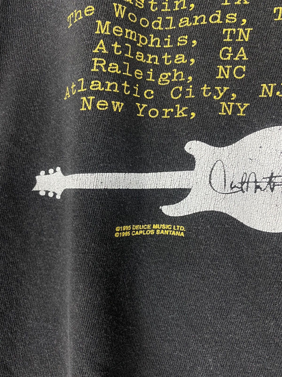 Band Tees Vintage rare 1995 Santana tour guitarist Size US XL / EU 56 / 4 - 6 Thumbnail