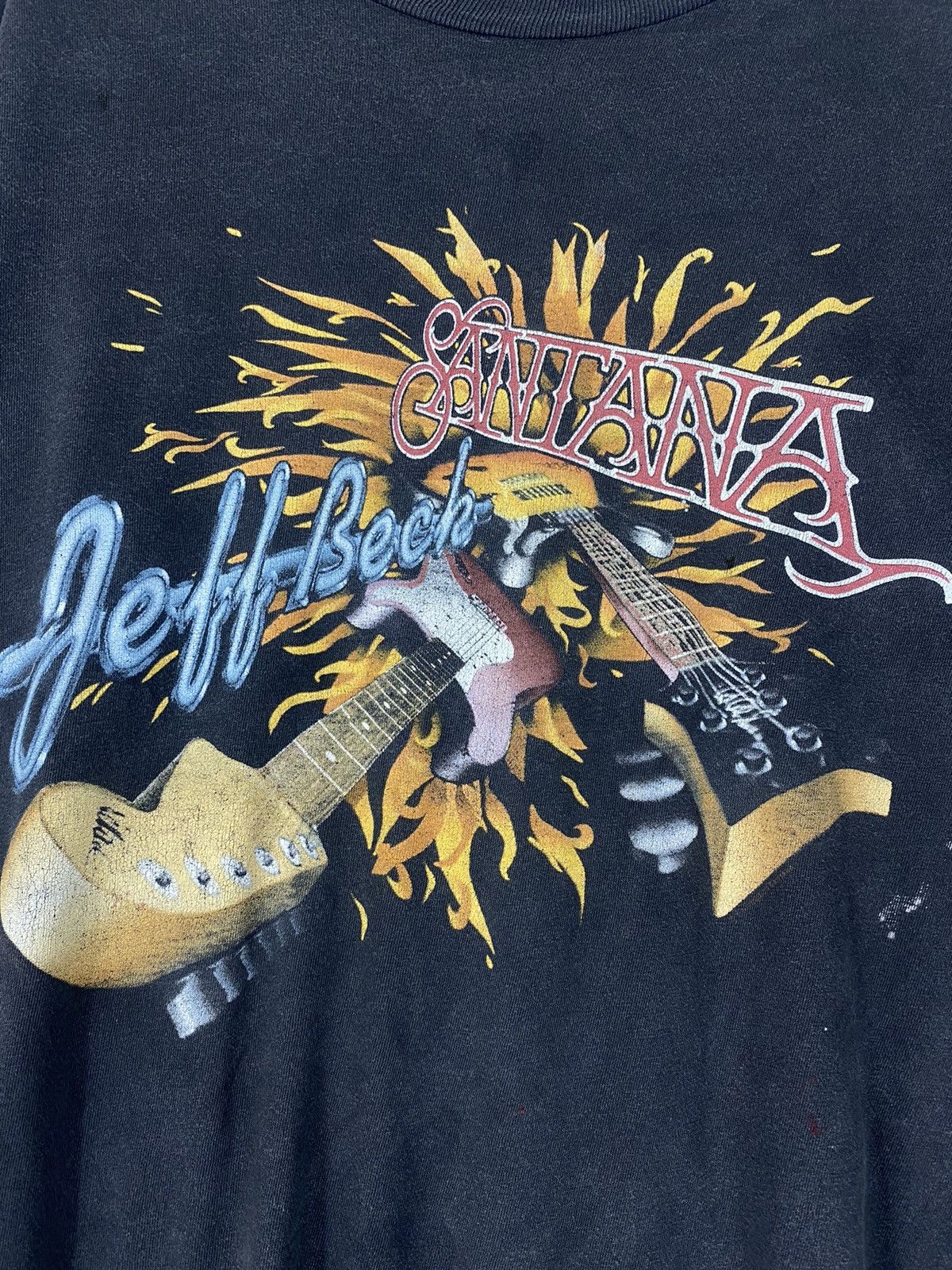 Band Tees Vintage rare 1995 Santana tour guitarist Size US XL / EU 56 / 4 - 3 Thumbnail