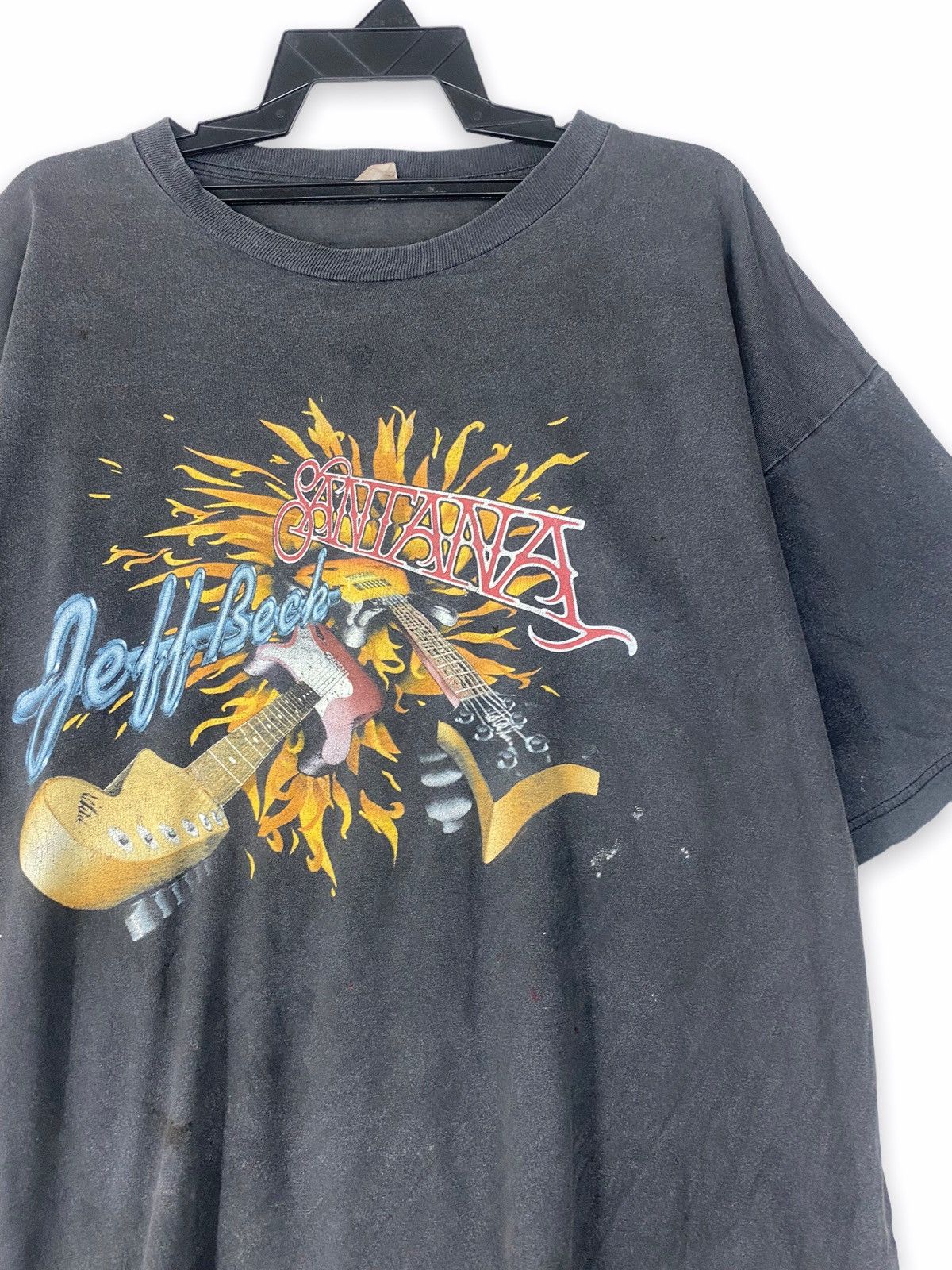Band Tees Vintage rare 1995 Santana tour guitarist Size US XL / EU 56 / 4 - 2 Thumbnail