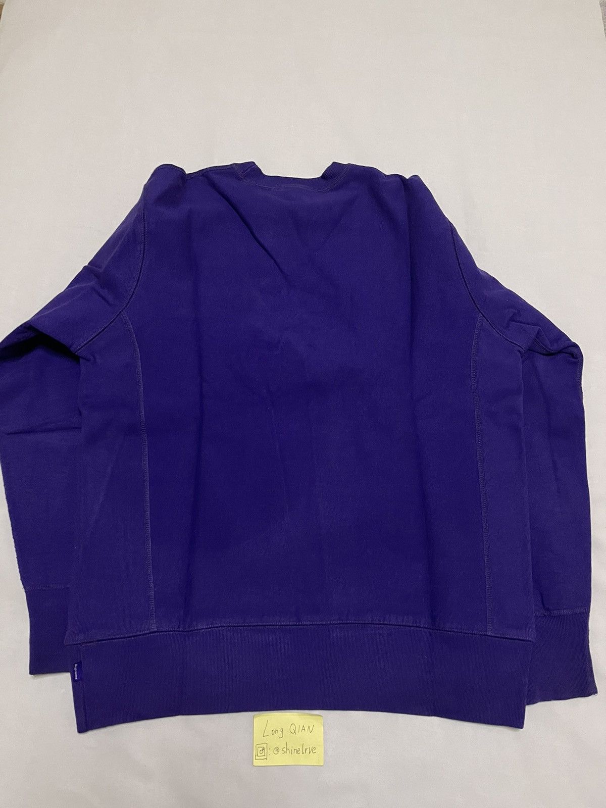 Supreme Supreme 06 purple on purpose box logo crewneck Size US L / EU 52-54 / 3 - 3 Thumbnail