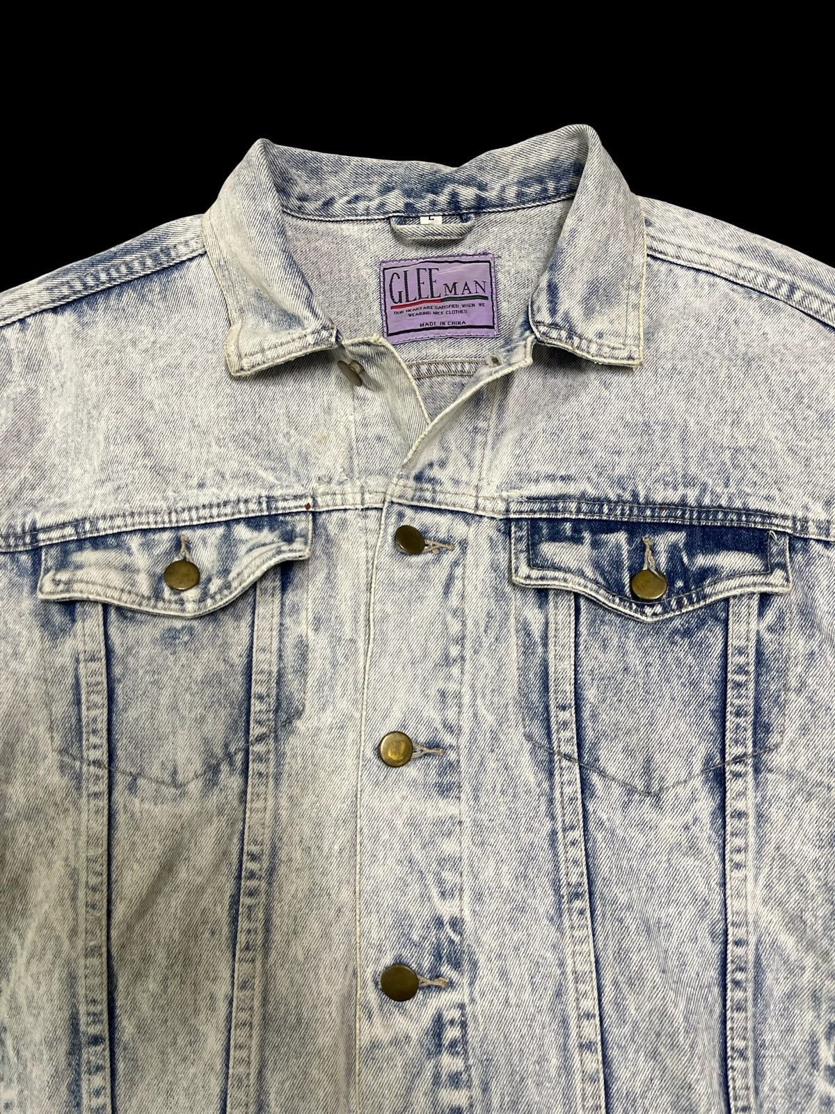 Other Vintage 90s Japanese Brand Acid Wash Style Denim Jacket Size US M / EU 48-50 / 2 - 6 Thumbnail