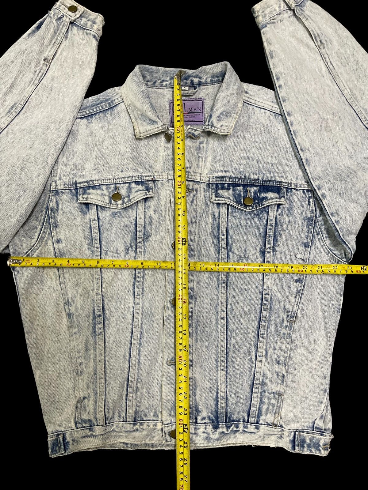 Other Vintage 90s Japanese Brand Acid Wash Style Denim Jacket Size US M / EU 48-50 / 2 - 11 Thumbnail