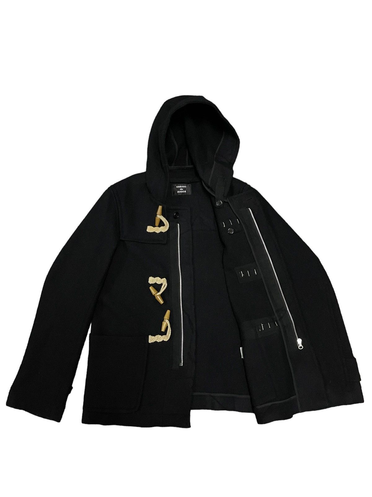 CABANE de ZUCCa Vintage Cabane De Zucca Hooded Duffle Jacket Size US M / EU 48-50 / 2 - 2 Thumbnail