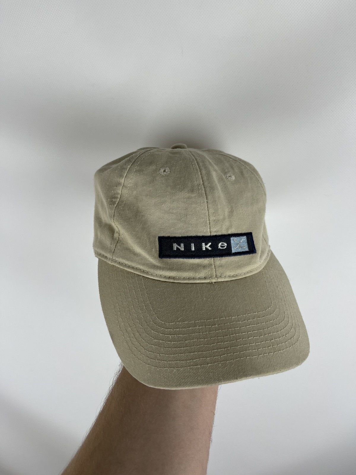 Nike Nike vintage 90s beige double logo swoosh baseball cap Size ONE SIZE - 3 Thumbnail