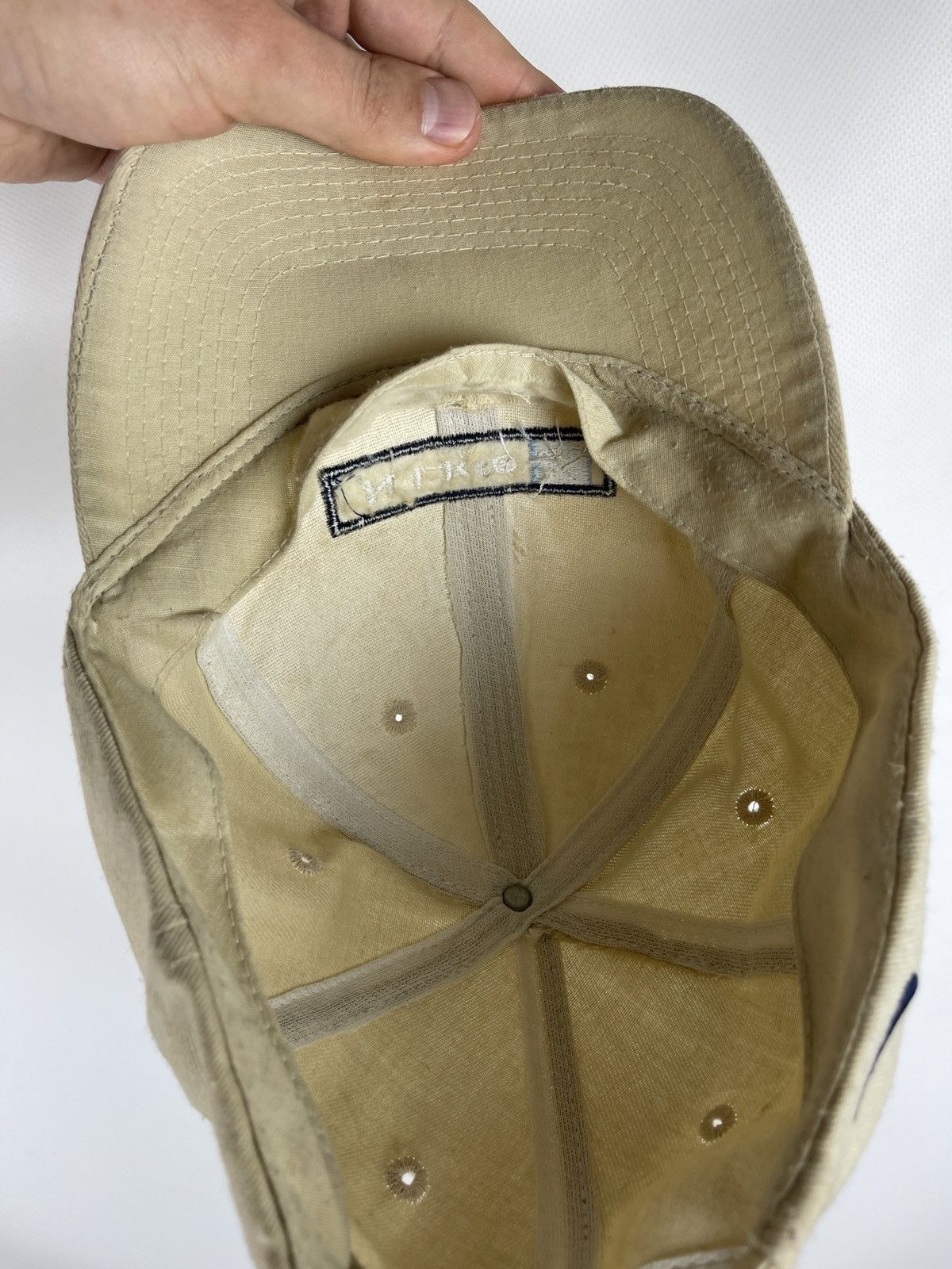 Nike Nike vintage 90s beige double logo swoosh baseball cap Size ONE SIZE - 9 Thumbnail