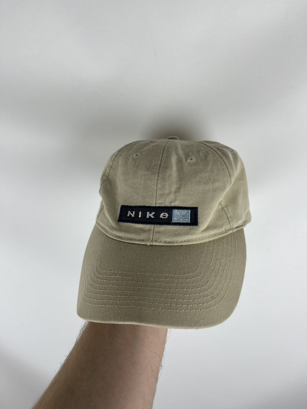 Nike Nike vintage 90s beige double logo swoosh baseball cap Size ONE SIZE - 1 Thumbnail
