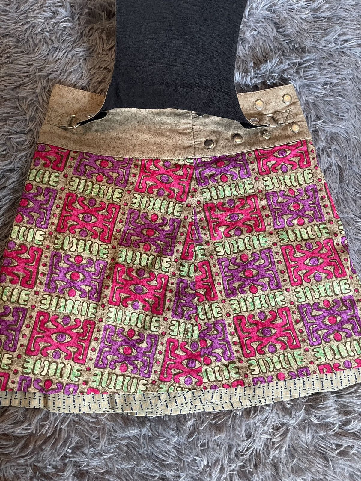 Japanese Brand × Vintage Avant Garde Y2K reversible cargo skirt Size 26" / US 2 / IT 38 - 2 Thumbnail