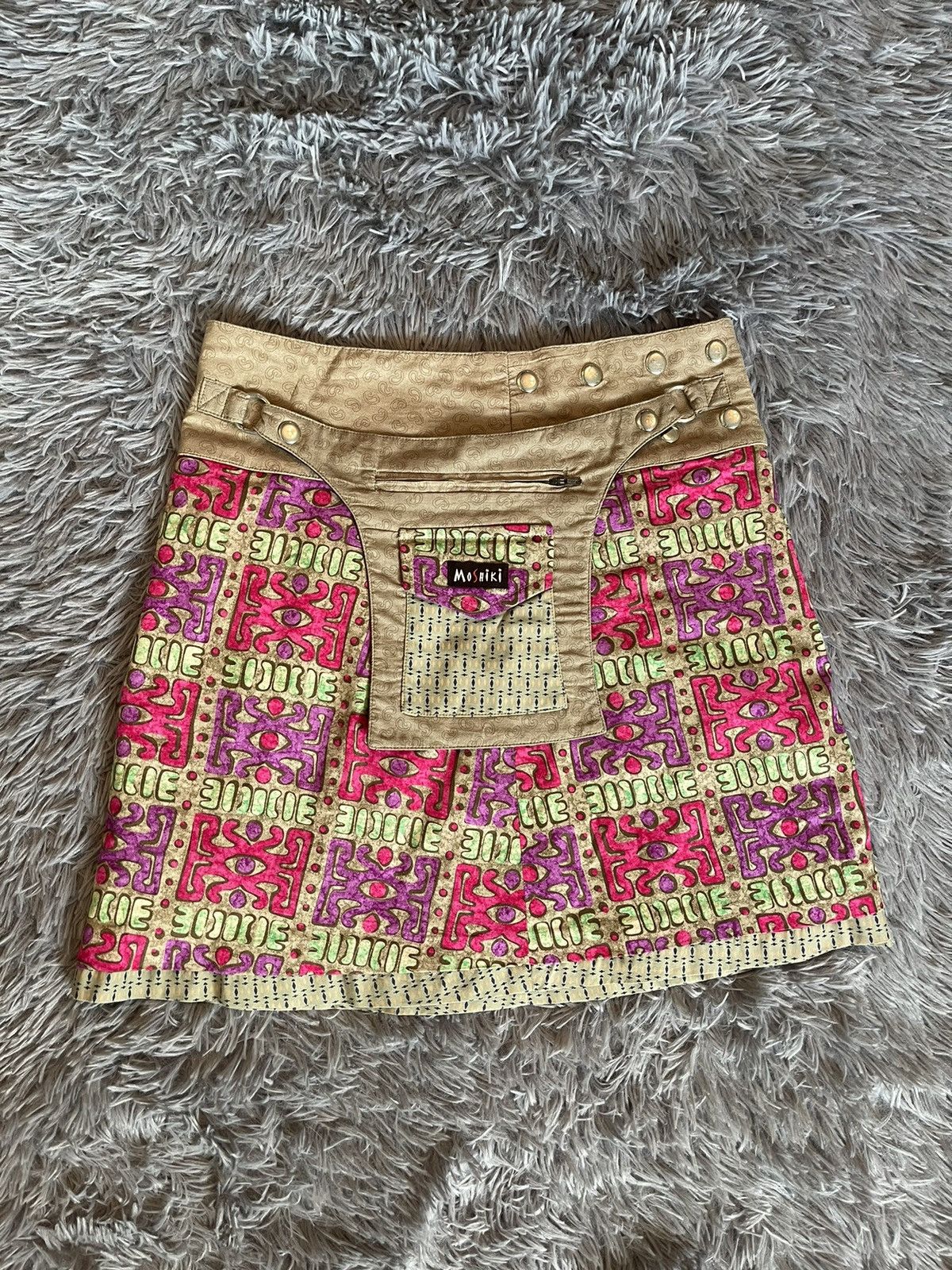 Japanese Brand × Vintage Avant Garde Y2K reversible cargo skirt Size 26" / US 2 / IT 38 - 1 Thumbnail