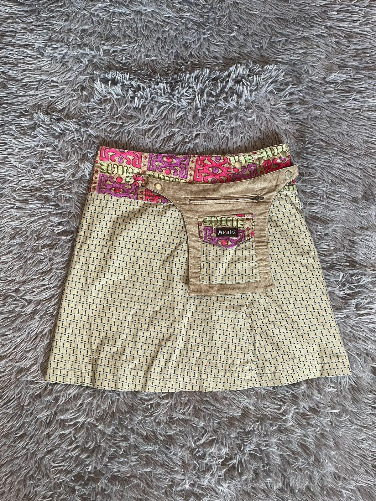 Japanese Brand × Vintage Avant Garde Y2K reversible cargo skirt Size 26" / US 2 / IT 38 - 4 Thumbnail