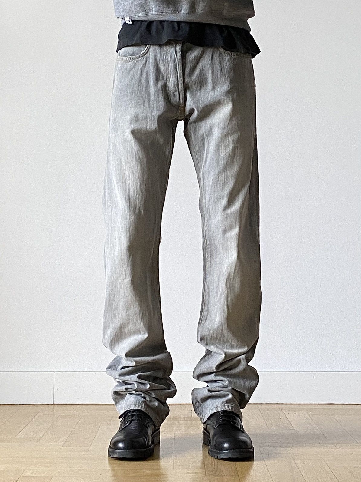 Dior × Hedi Slimane Dior Homme AW06 Washed Grey Denim Jeans | Grailed