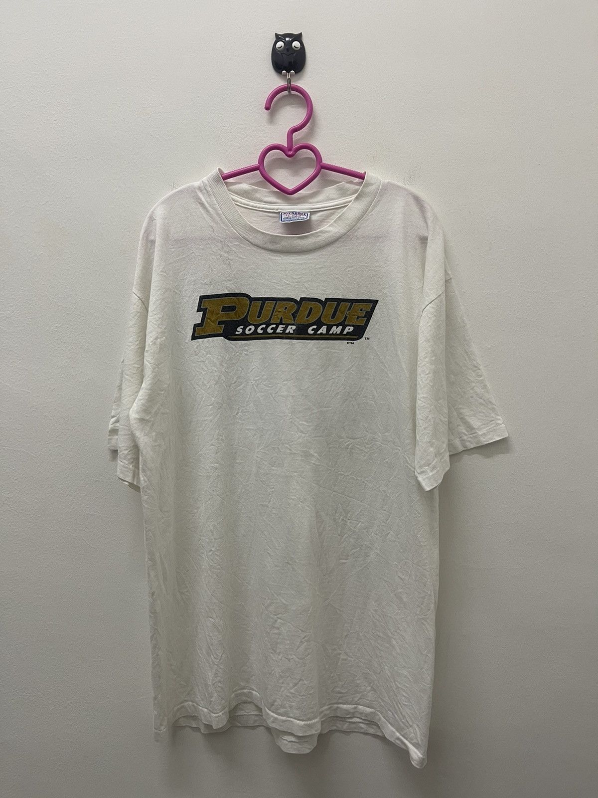 Vintage Rare 90s Vintage PURDUE SOCCER CAMP Tba Tee Size US L / EU 52-54 / 3 - 3 Thumbnail