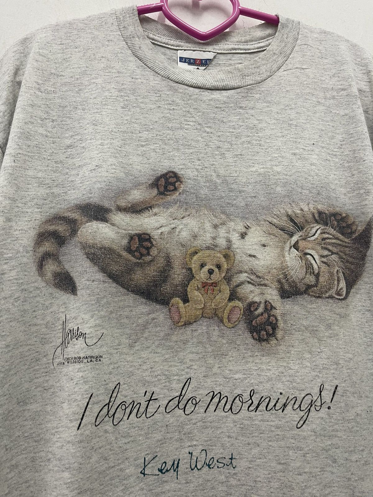 Vintage Rare Vintage BOB HARRISON I Don’t Do Mornings Key West Cats Size US L / EU 52-54 / 3 - 2 Thumbnail