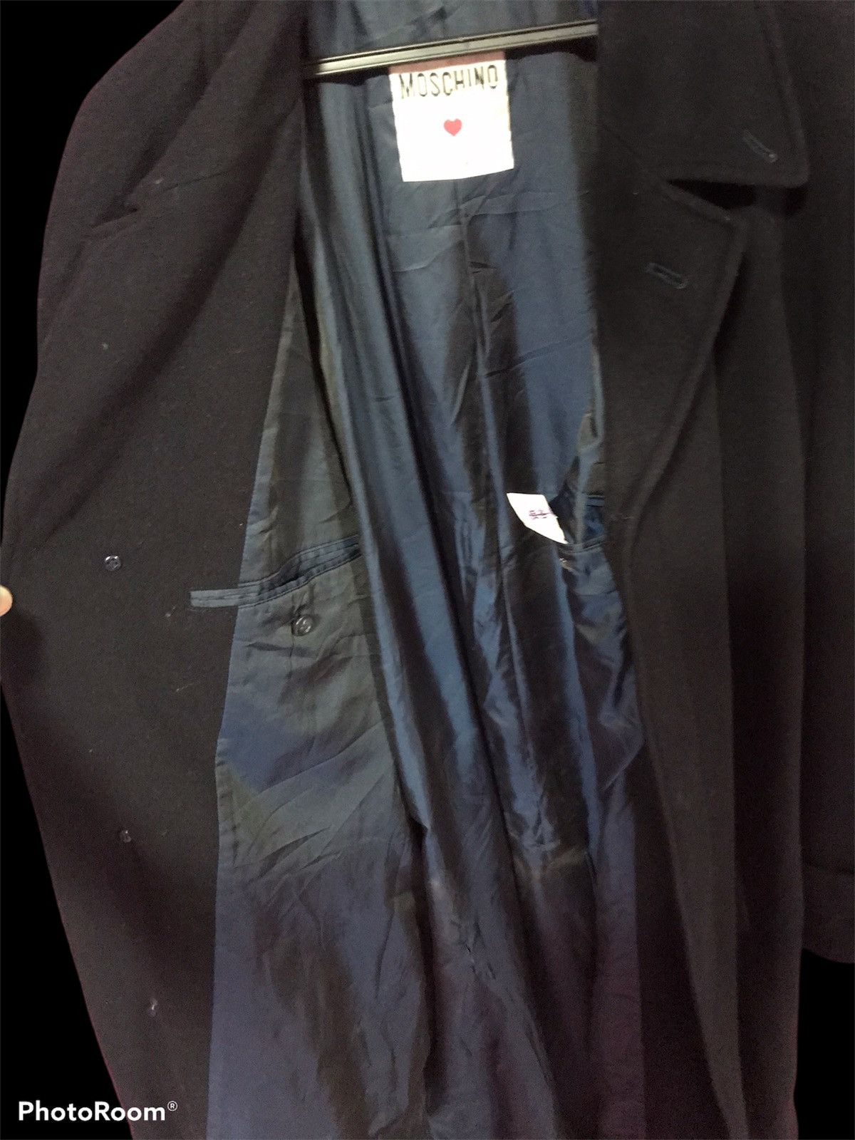 Moschino MOSCHINO MILANO BLUE SIZE L TRANCE COAT WOOL Size US L / EU 52-54 / 3 - 7 Thumbnail