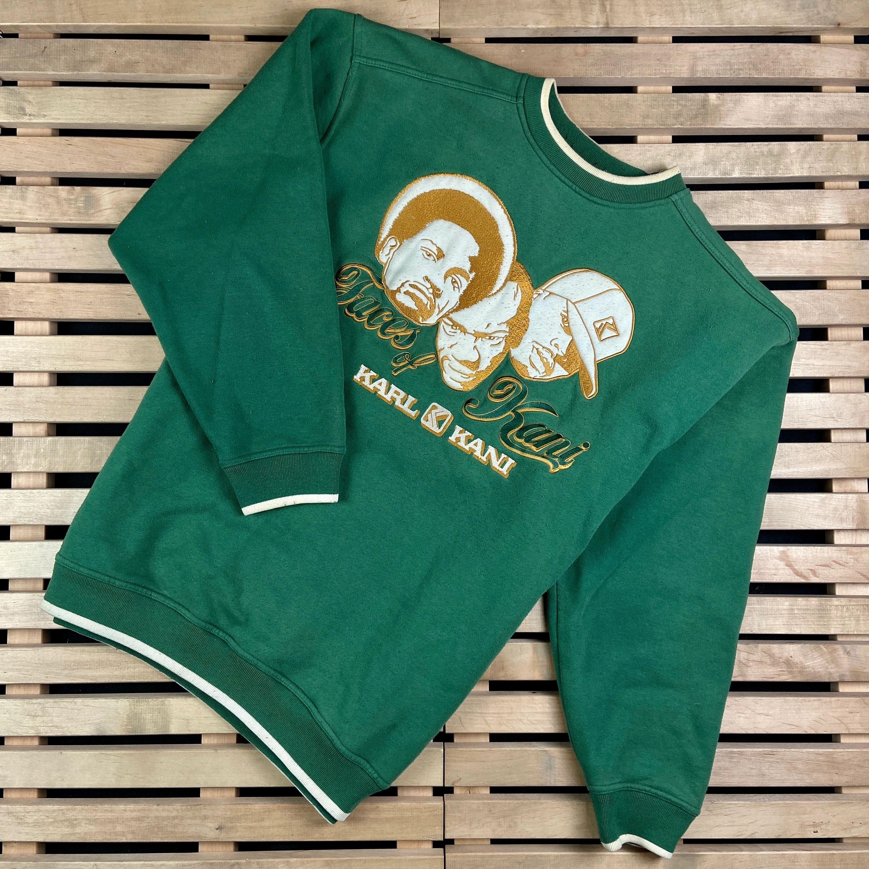 Mens Sweatshirt Karl Kani Big Print Vintage Size XL Faces