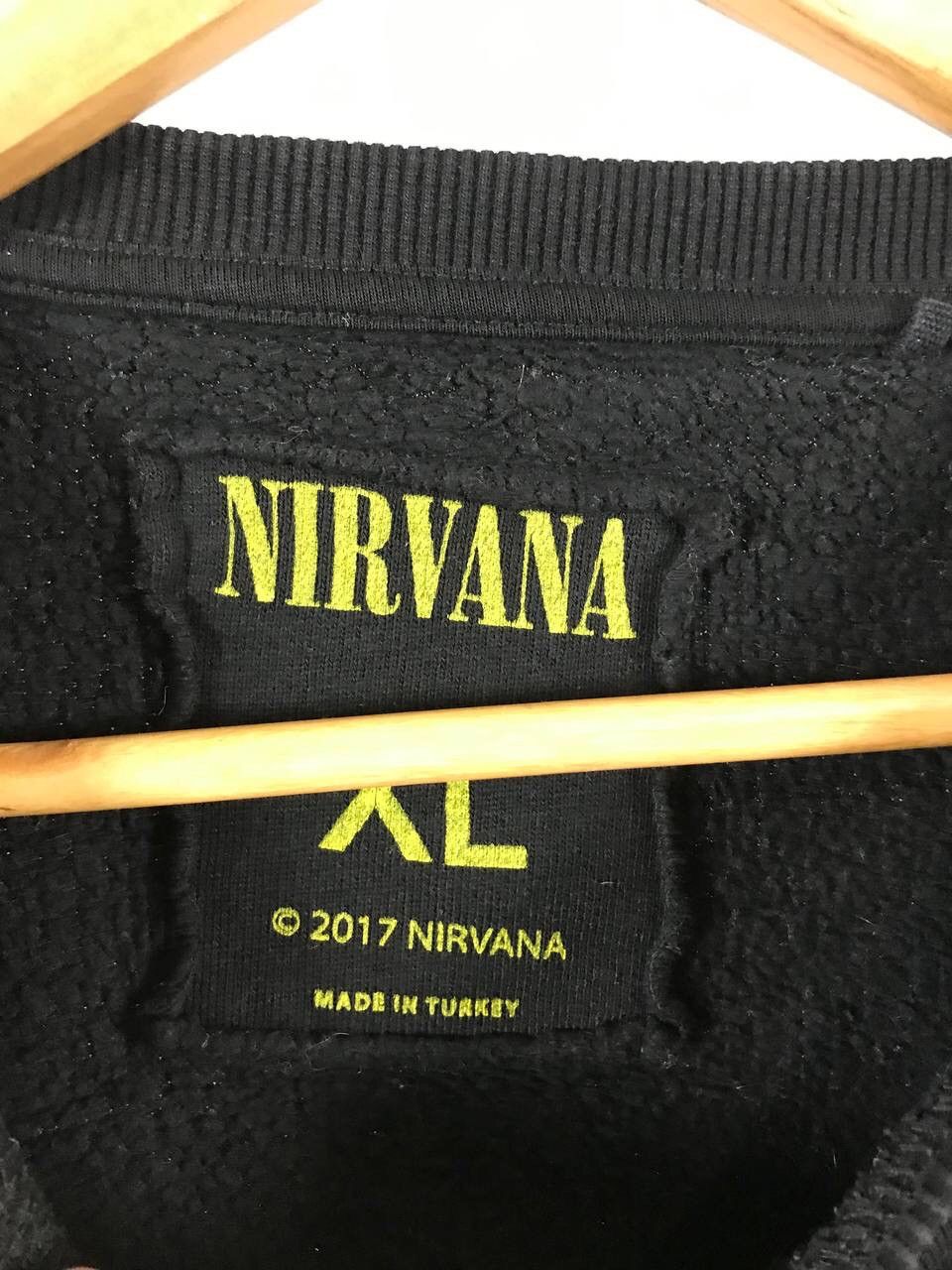 Band Tees × Nirvana × Vintage Nirvana vintage rock band sweatshirt Size US XL / EU 56 / 4 - 4 Thumbnail
