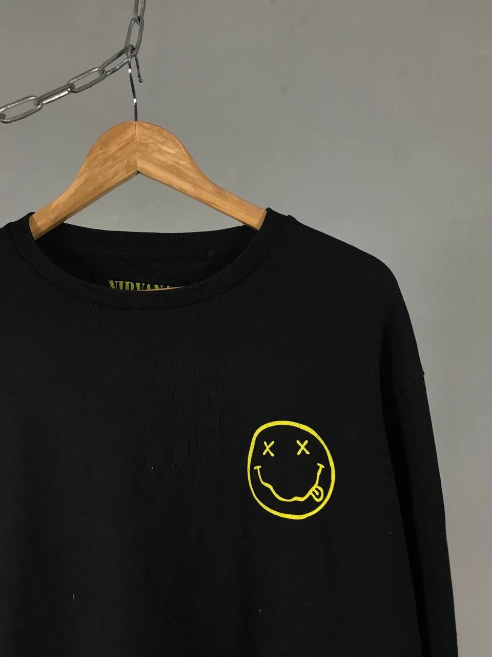 Band Tees × Nirvana × Vintage Nirvana vintage rock band sweatshirt Size US XL / EU 56 / 4 - 2 Thumbnail