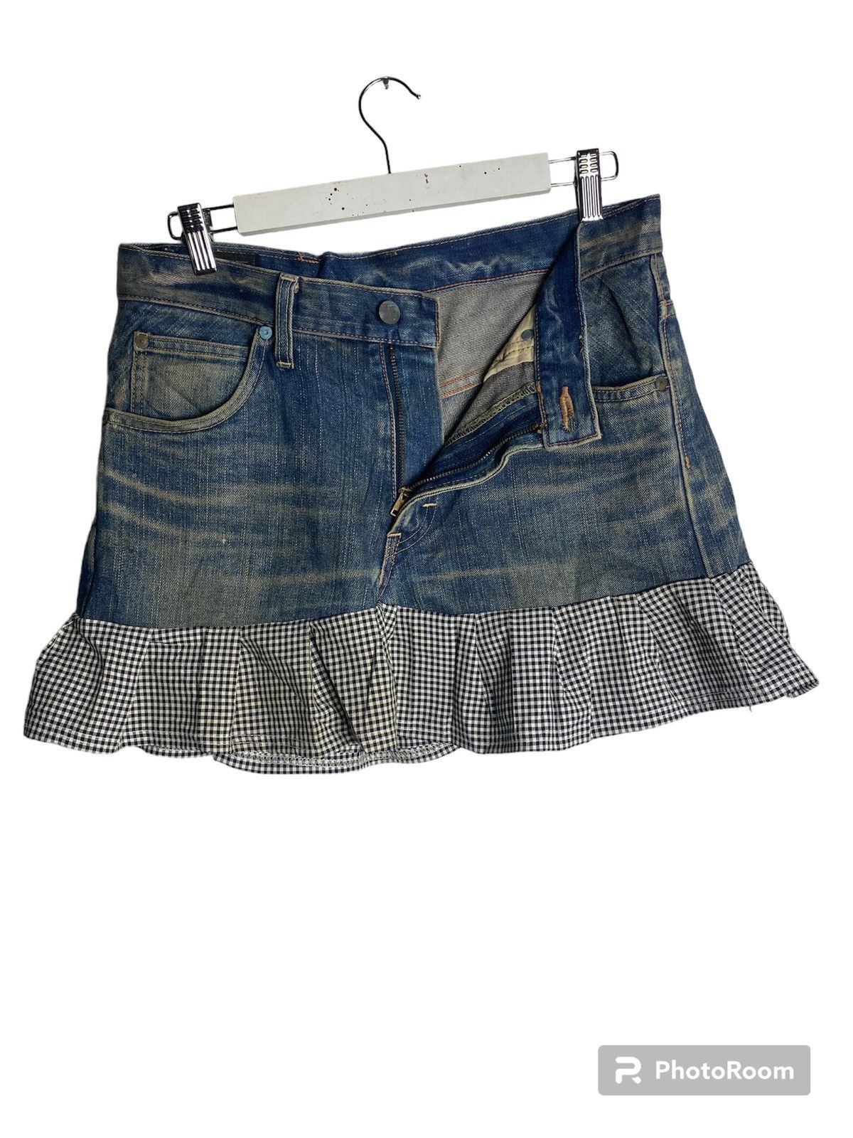 Lee LEE SANFORIZED DENIM MINI SKIRT Size 29" - 3 Thumbnail