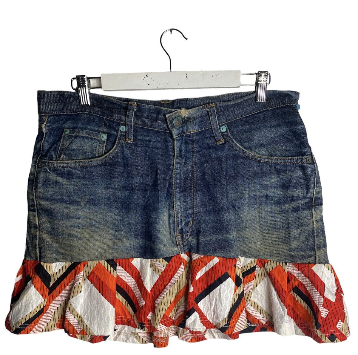 Edwin × Seditionaries EDWIN DENIM MINI SKIRT Size 33" - 1 Thumbnail