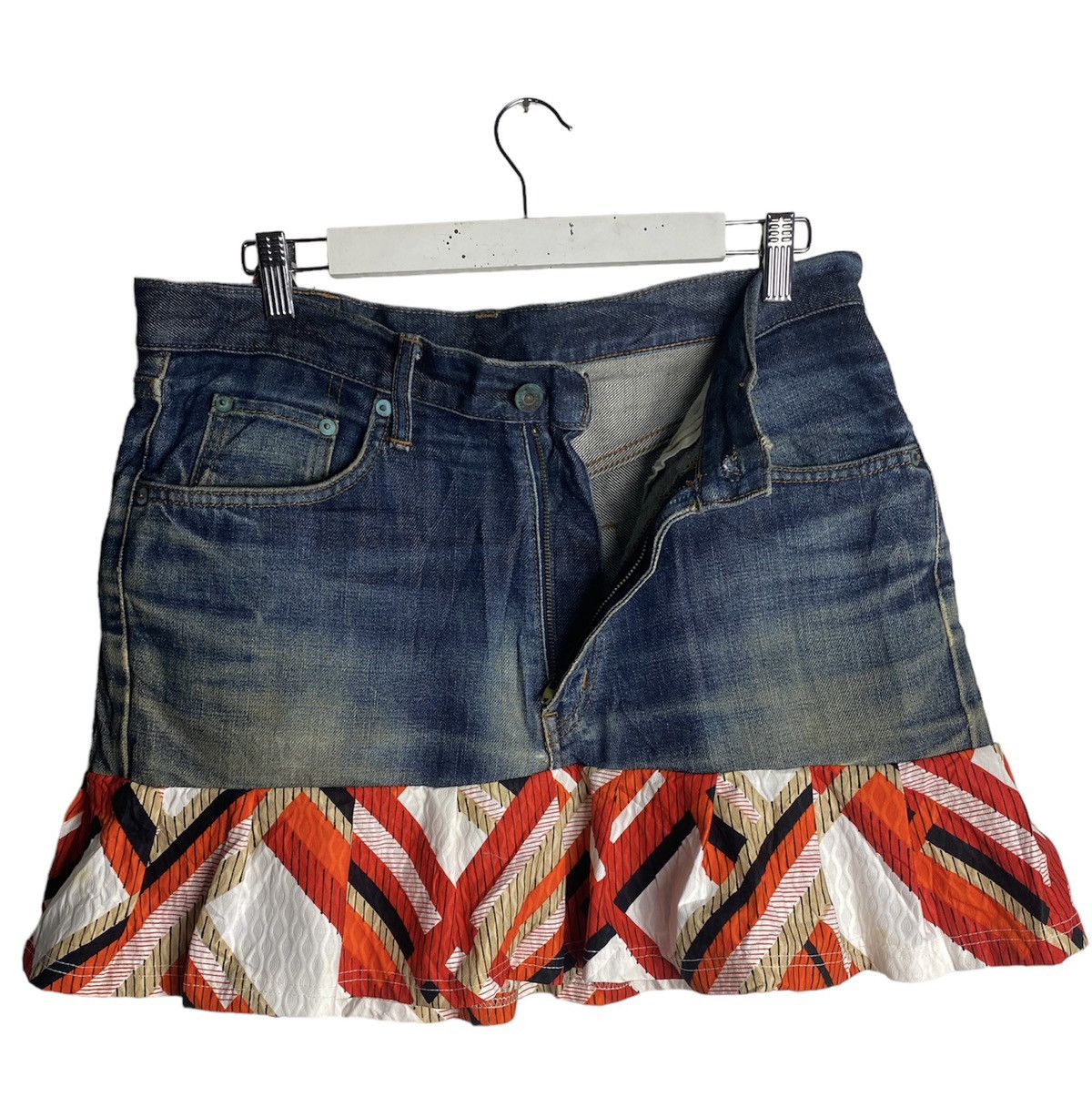 Edwin × Seditionaries EDWIN DENIM MINI SKIRT Size 33" - 3 Thumbnail
