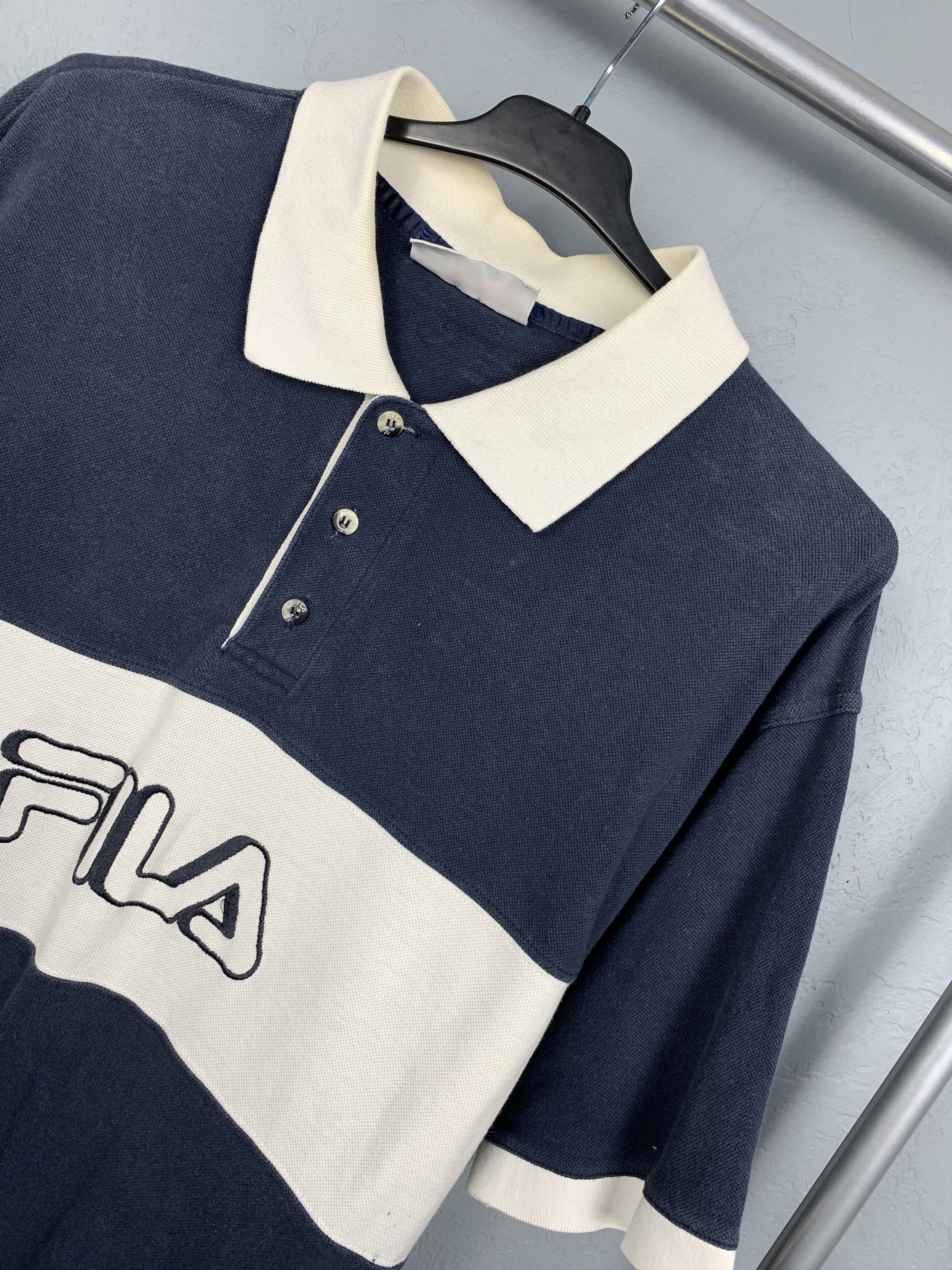 Fila × Vintage Vintage Fila Big logo Polo Shirt Size US XL / EU 56 / 4 - 2 Thumbnail