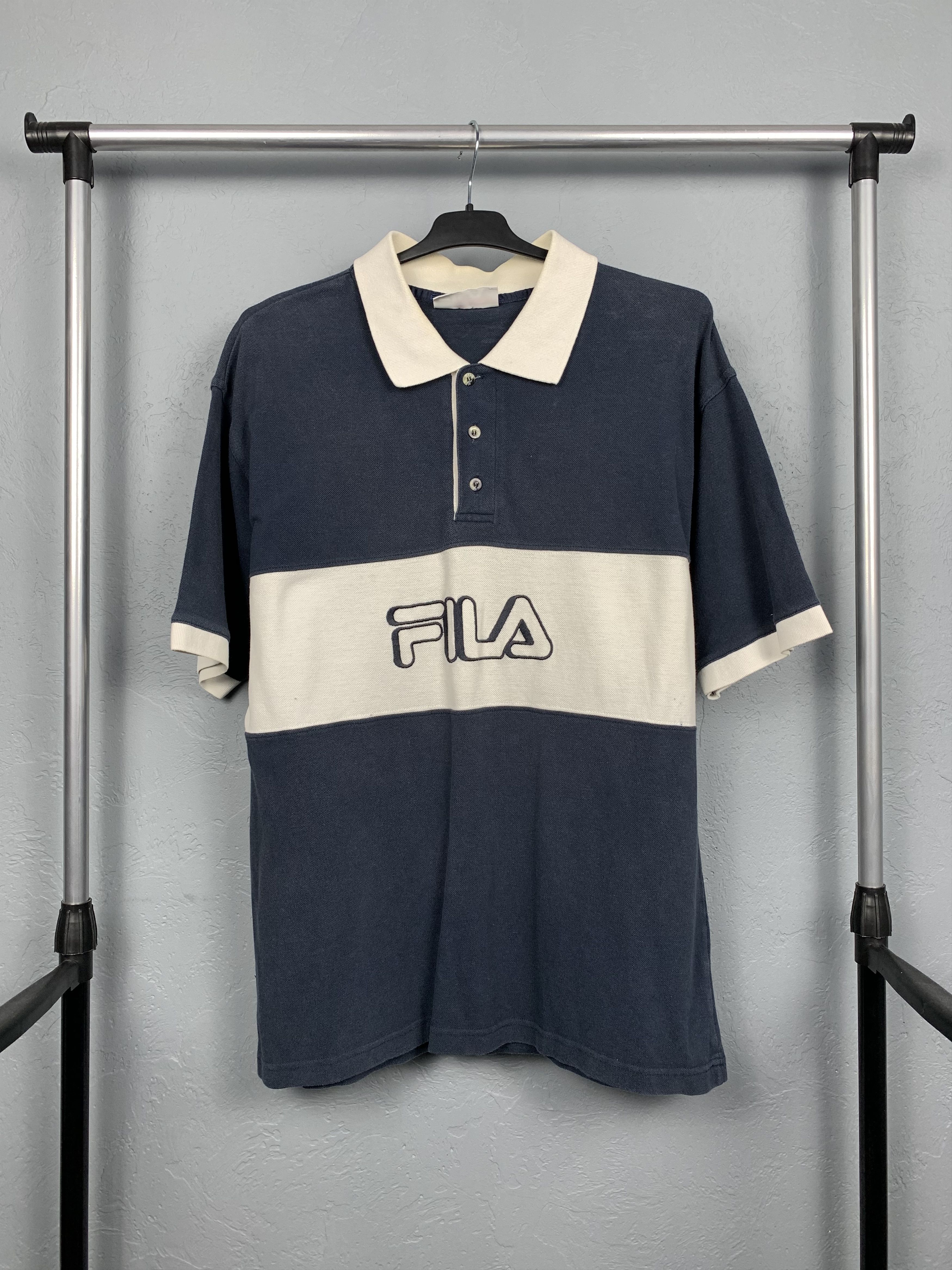 Fila × Vintage Vintage Fila Big logo Polo Shirt Size US XL / EU 56 / 4 - 1 Thumbnail