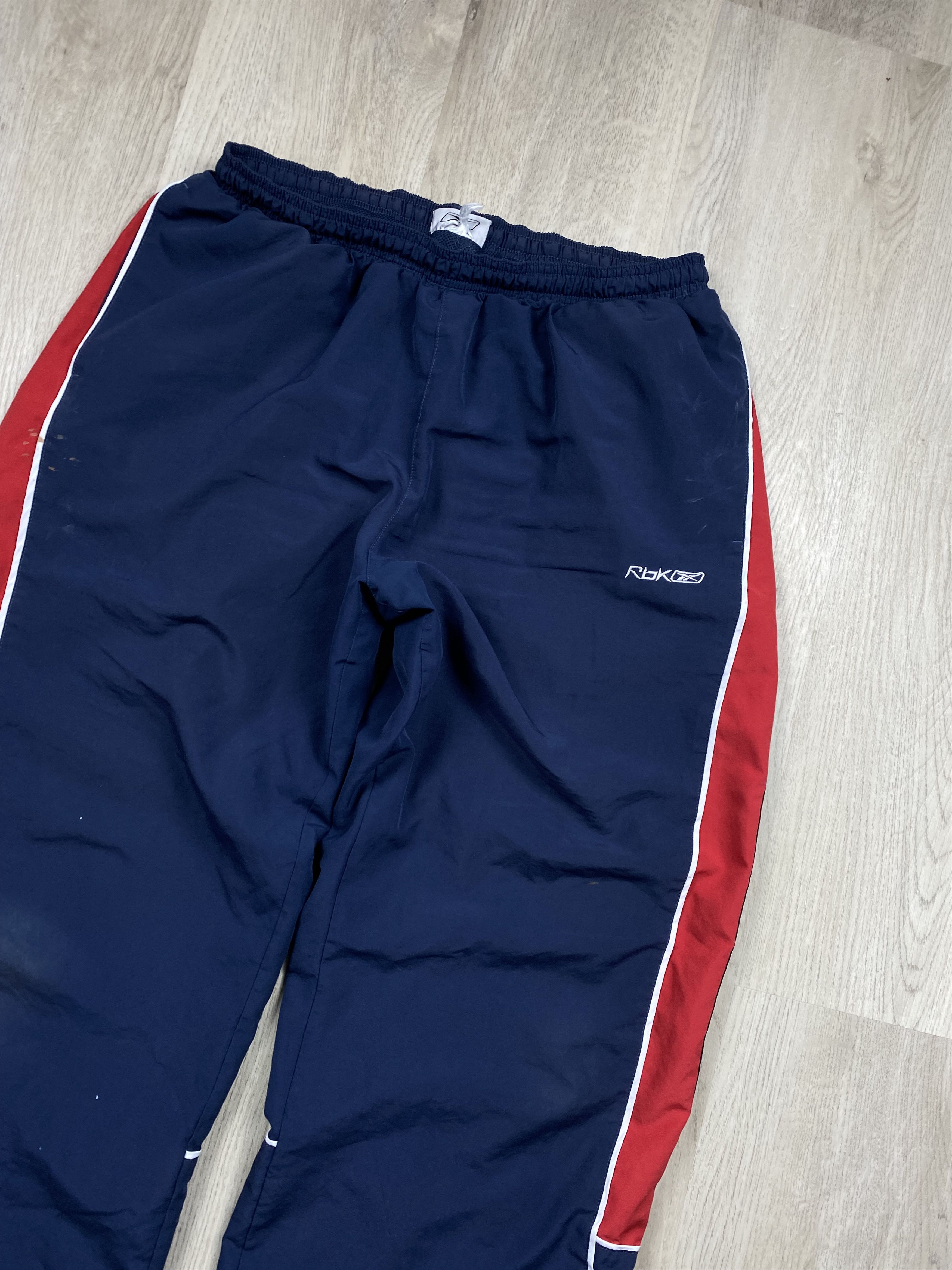Reebok Reebok Vintage Faded Mens Nylon Pants Y2K Drill Thrashed Size US 36 / EU 52 - 2 Thumbnail